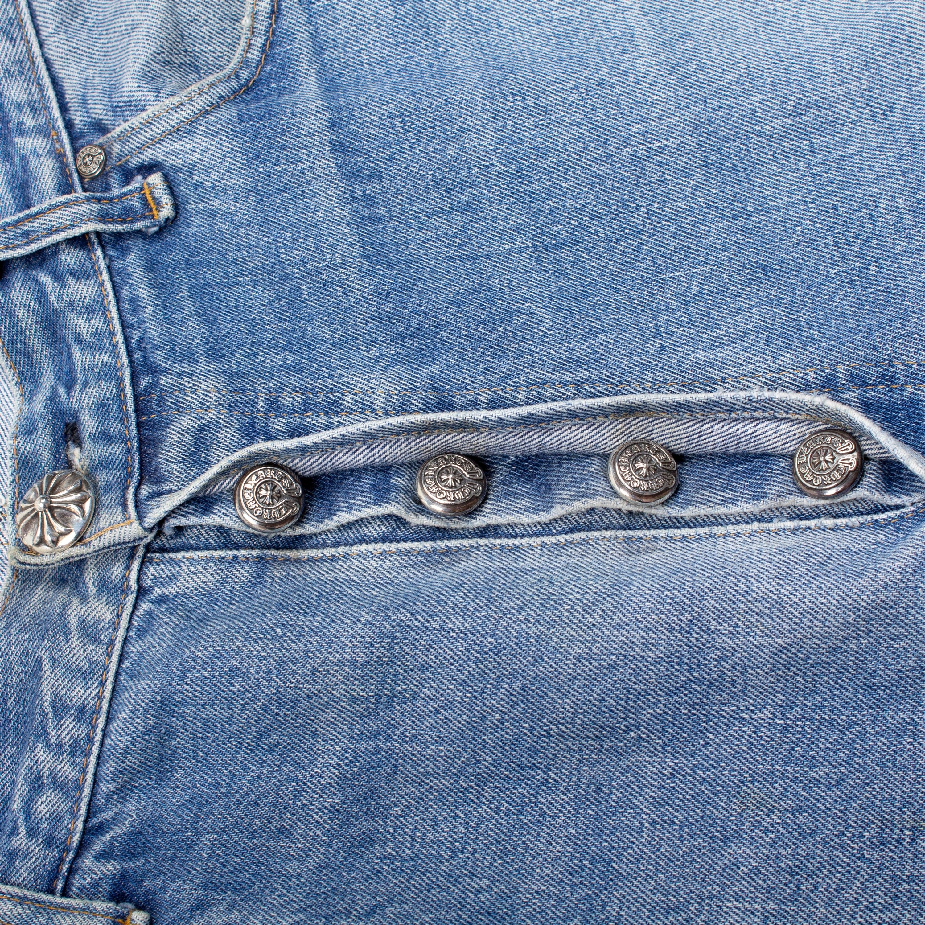 Chrome Hearts CHROME HEARTS BLUE CROSS PATCH DENIM JEANS Size US 36 / EU 52 - 4 Thumbnail
