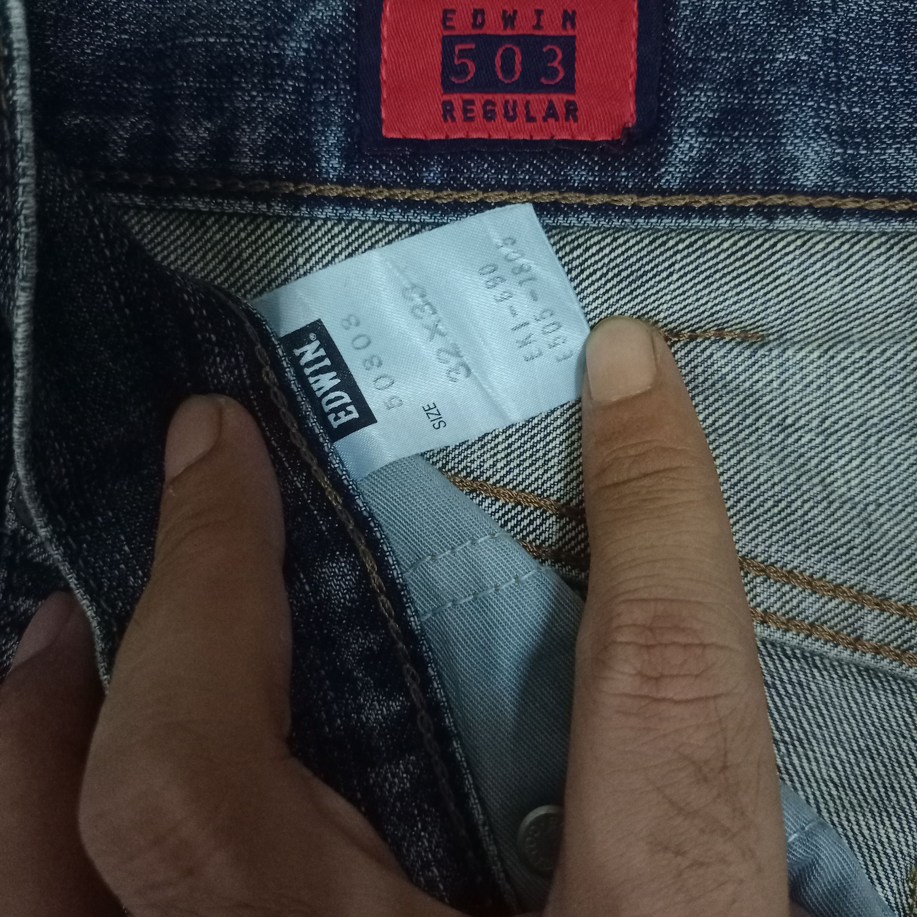 Vintage Japanese Edwin 503 Blue Wash Baggy Jeans 33 X 31