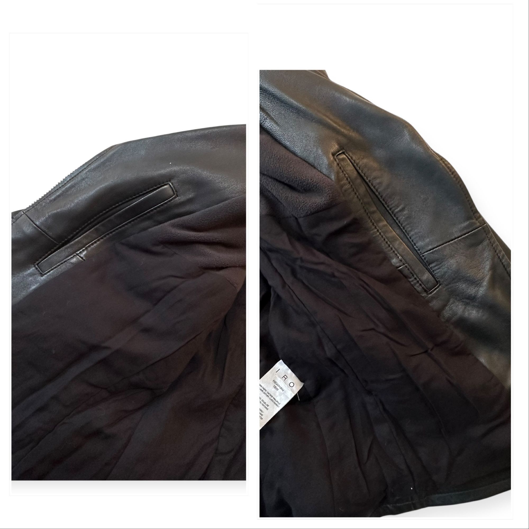 Iro IRO Paris Newhan Lambskin Leather Jacket Black Size 42 FR, R Size M / US 6-8 / IT 42-44 - 9 Thumbnail