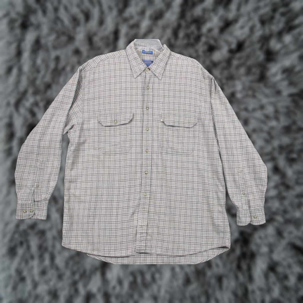 Pendleton VINTAGE Pendleton Shirt XL Men Gray Plaid Flannel Button-Up Collared Casual Size US XL / EU 56 / 4 - 1 Thumbnail