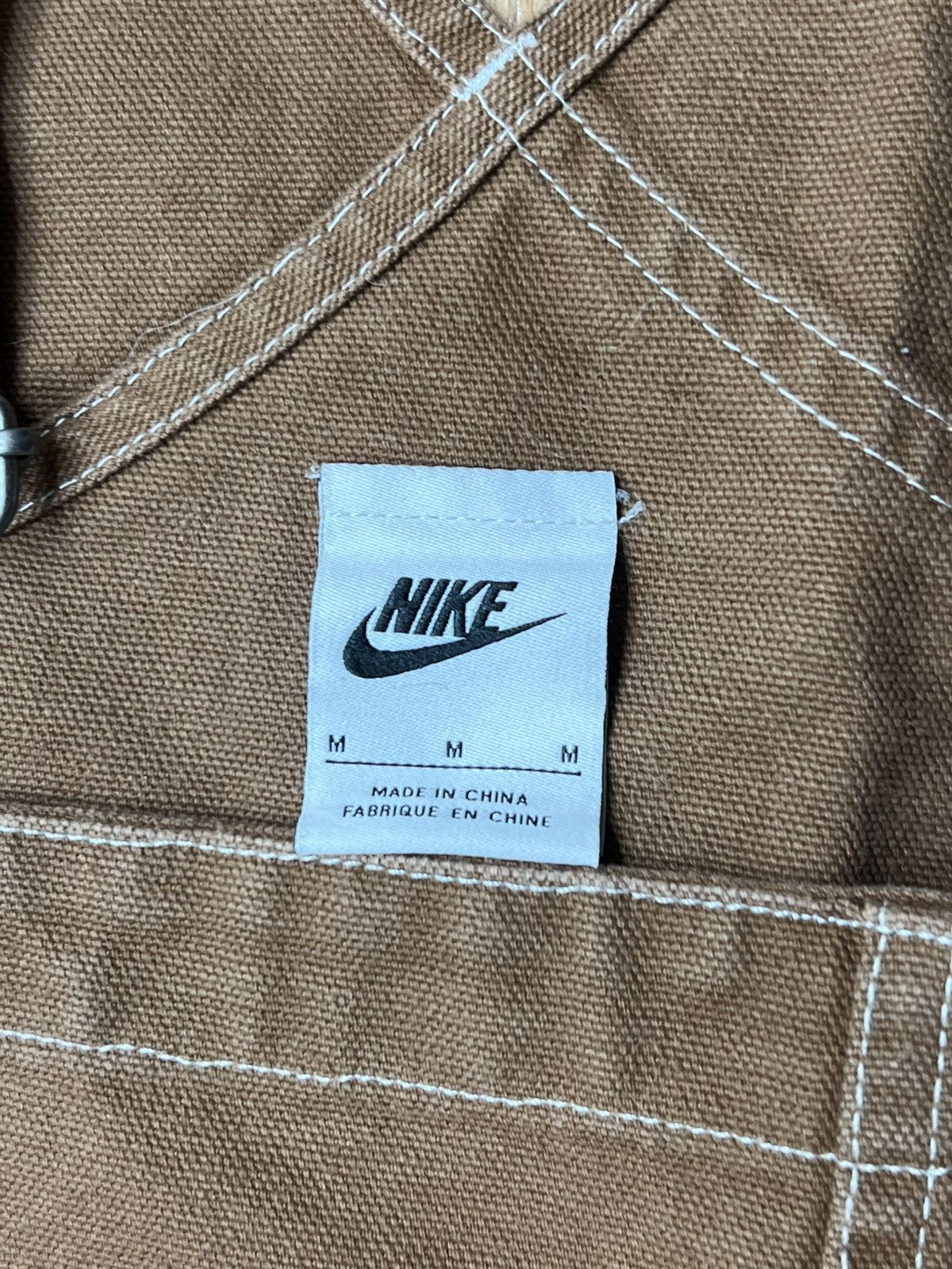 Nike Nike Life Men's Carpenter Overalls Bibs Light Tan FN3120-281 Size US 34 / EU 50 - 4 Thumbnail