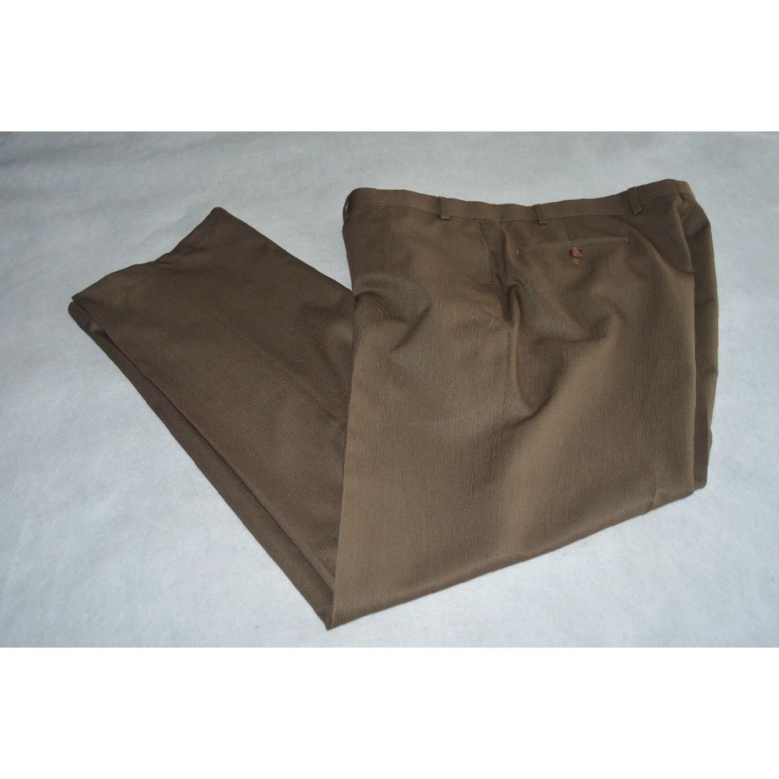 Polo Ralph Lauren Polo Ralph Lauren Dress Pants Brown Poly Blend Flat Front 40/32 Mens Regular Straight Pants Size US 40 / EU 56 - 2 Thumbnail