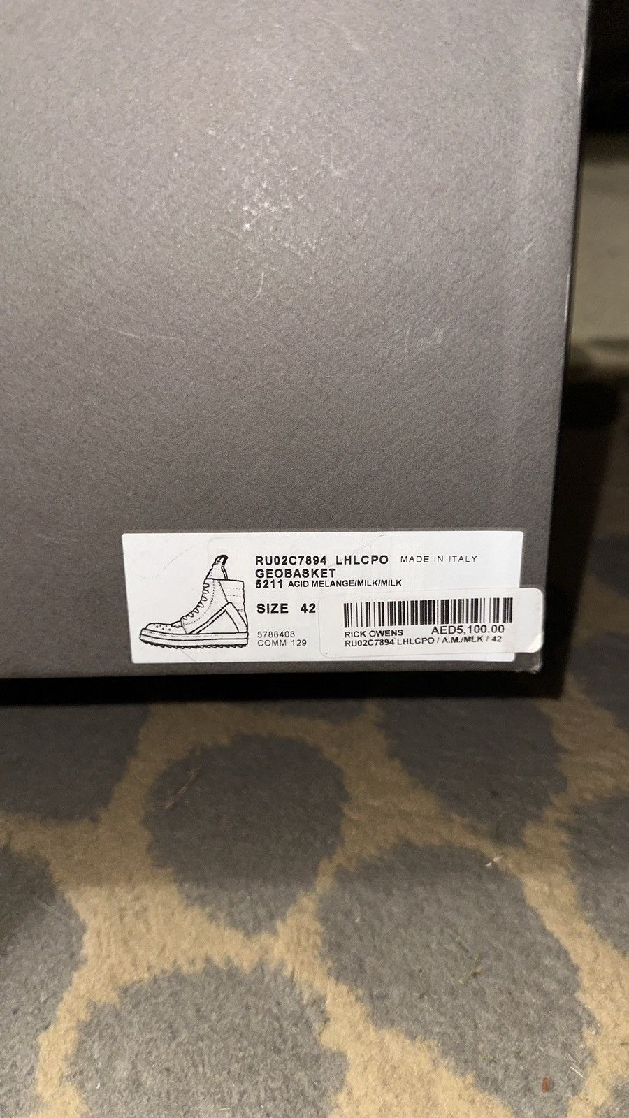 Rick Owens Rick Owens Pony Hair Acid Milk/“Grinch” Geobaskets Size US 9 / EU 42 - 6 Thumbnail