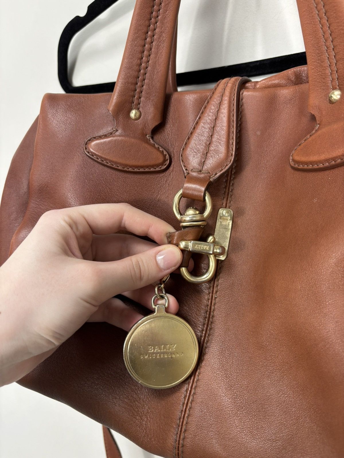 Bally Bally Madria Brown Genuine Leather Handle Bag Shoulder Size ONE SIZE - 5 Thumbnail