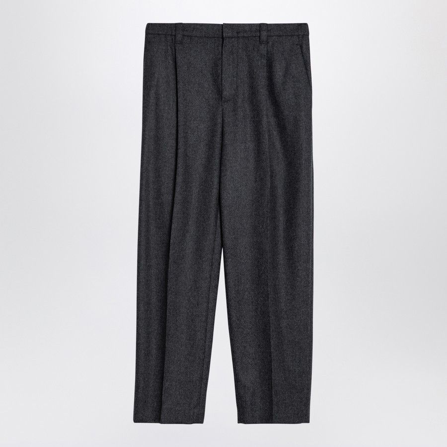 Brunello Cucinelli o1d2blof0824 Wool-Blend Trousers in Dark Grey Size 28" / US 6 / IT 42 - 1 Thumbnail