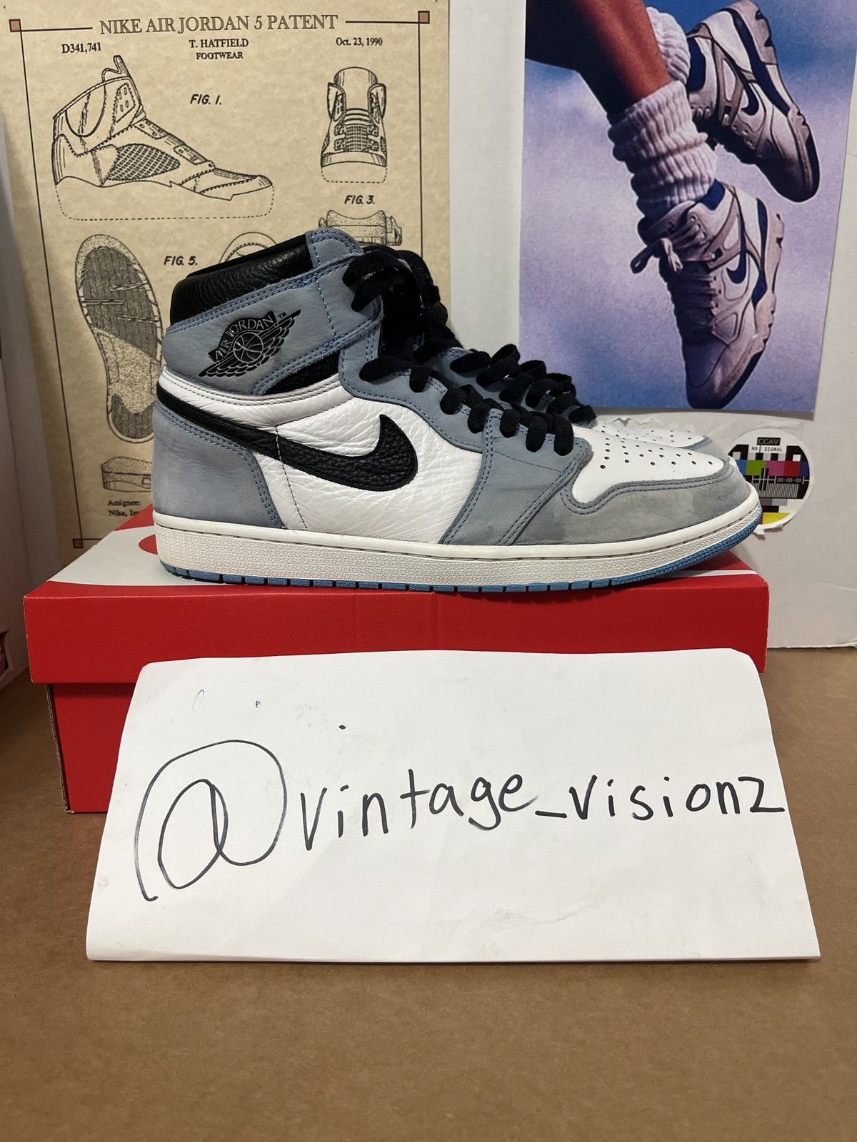 image of Jordan Brand 1 Retro High OG “University Blue” Shoes, Men's (Size 11)