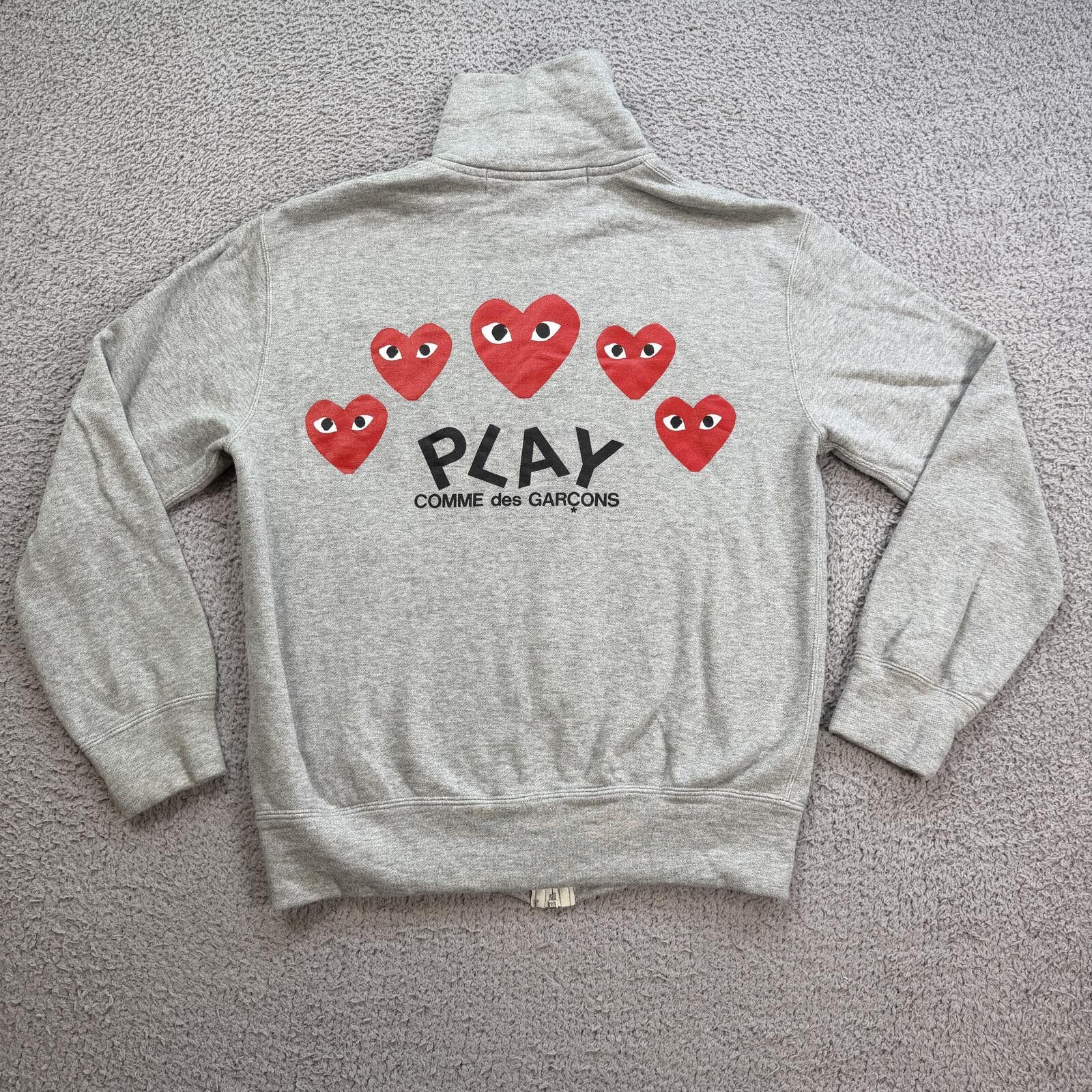 Comme des Garcons PLAY Comme des Garçons Gray Multi Heart Full Zip Jacket M Size US M / EU 48-50 / 2 - 2 Thumbnail