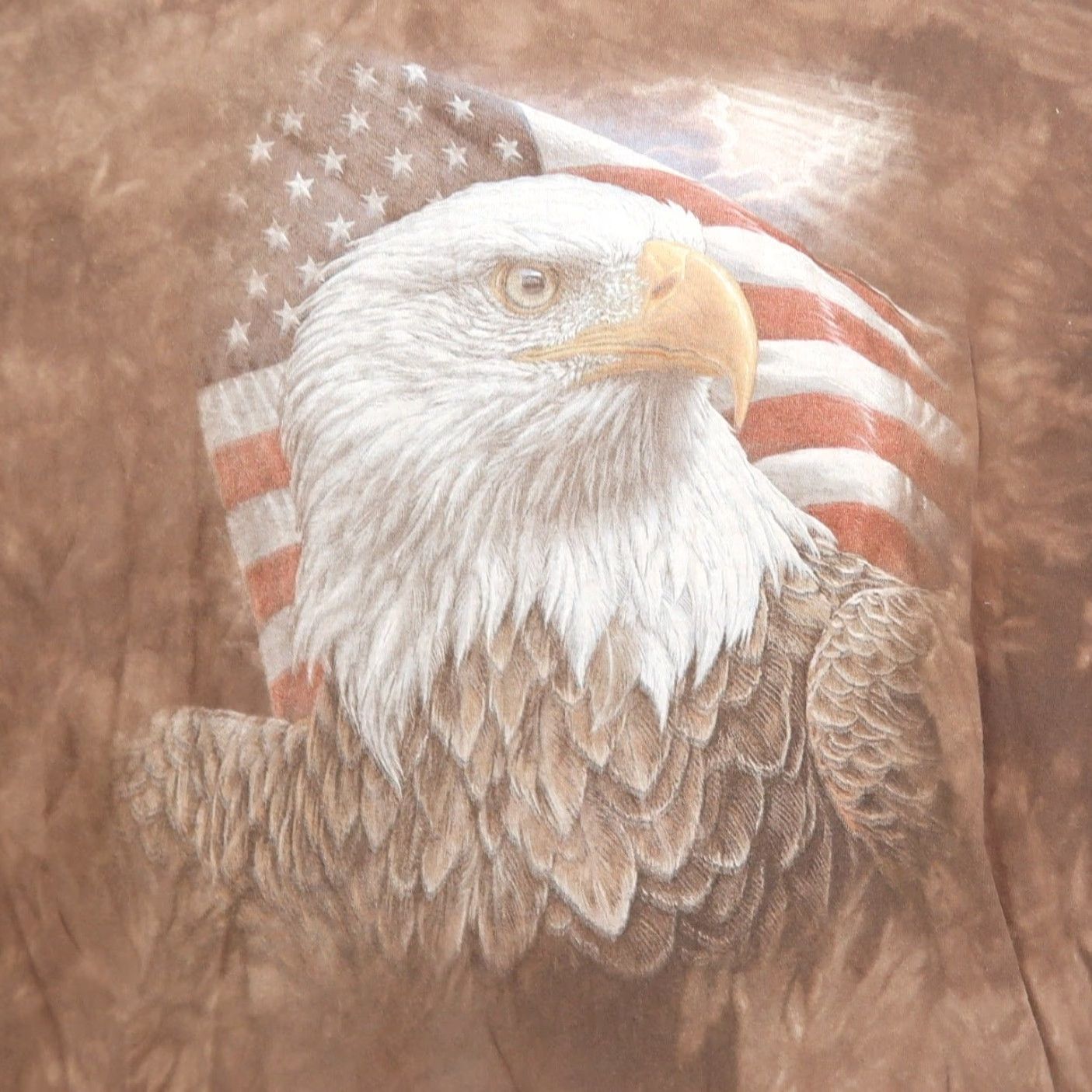 The Mountain VINTAGE The Mountain Independence Eagle Brown Tie Dye Long Sleeve Tee 2X Mens Cotton Crew Neck Bird Patriotic 2000s? Size US XXL / EU 58 / 5 - 3 Thumbnail