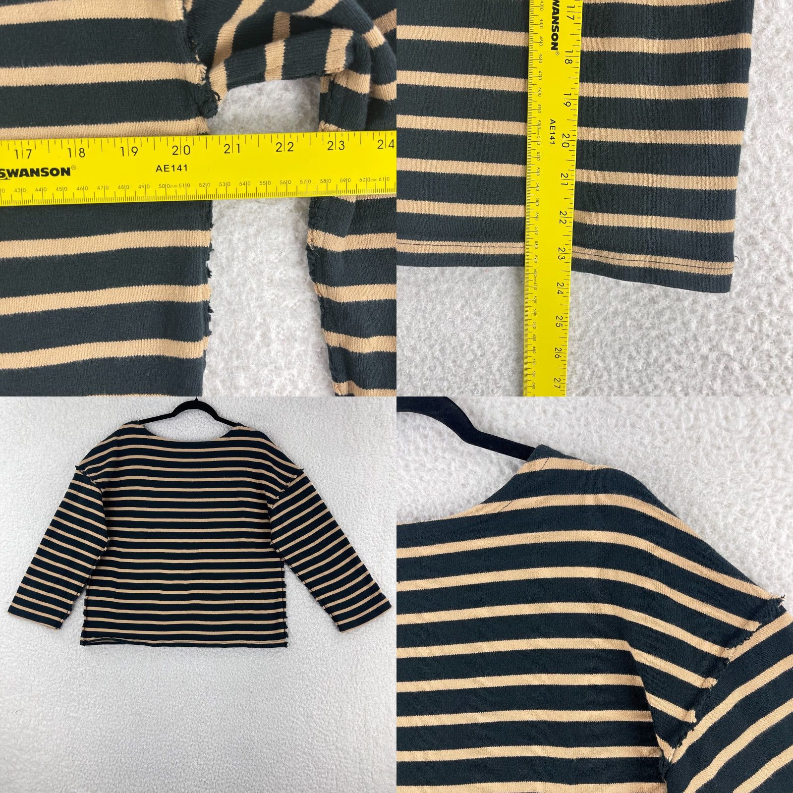 Madewell Madewell Shirt Womens Large Black Luxe Long Sleeve Pullover Casual Cropped Size L / US 10 / IT 46 - 9 Thumbnail