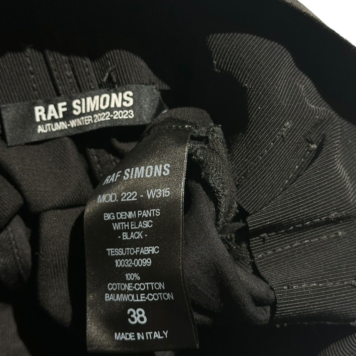 Raf Simons Gathered elastic cinch waist baggy denim Size US 30 / EU 46 - 5 Thumbnail