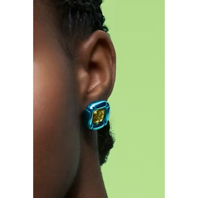 Swarovski Swarovski Dulcis stud earrings Cushion cut, Blue Size ONE SIZE - 7 Thumbnail