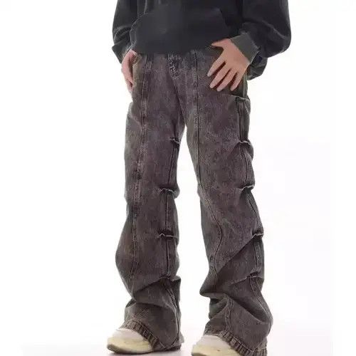 Jean Distressed Wide Leg Pants American Style Size US 32 / EU 48 - 1 Thumbnail
