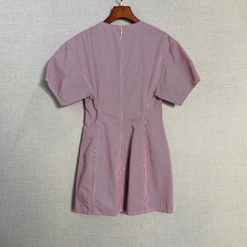 Celine Celine Pink Checkered Dress For Sale Size US 34 / EU 50 - 2 Thumbnail