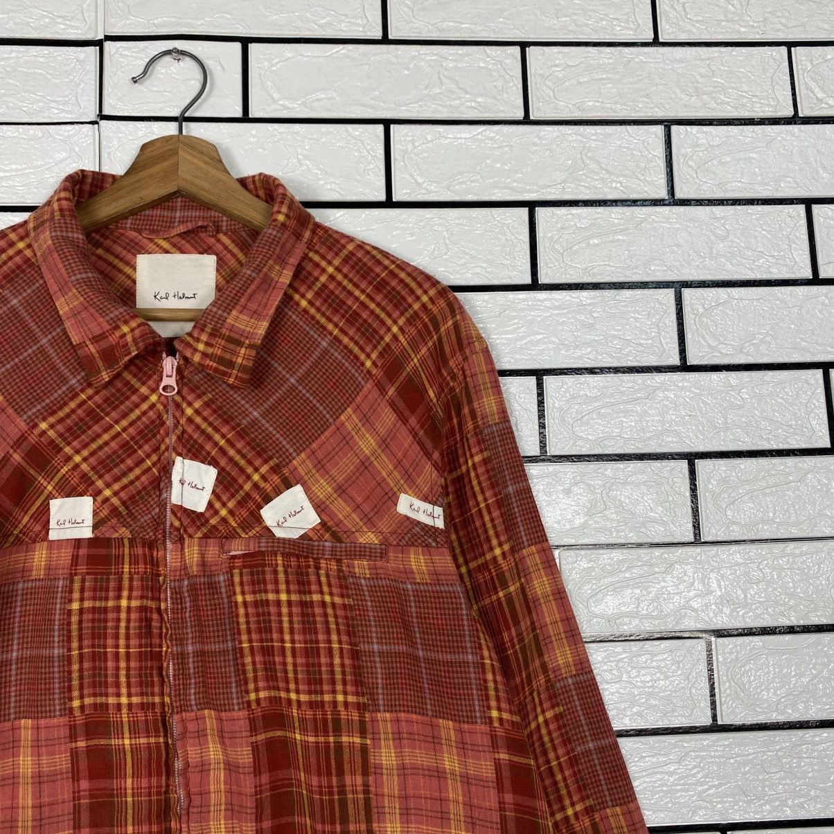 Issey Miyake 📌Vintage Wool Zipper Jacket Karl Helmut Tartan Design Size US L / EU 52-54 / 3 - 7 Thumbnail