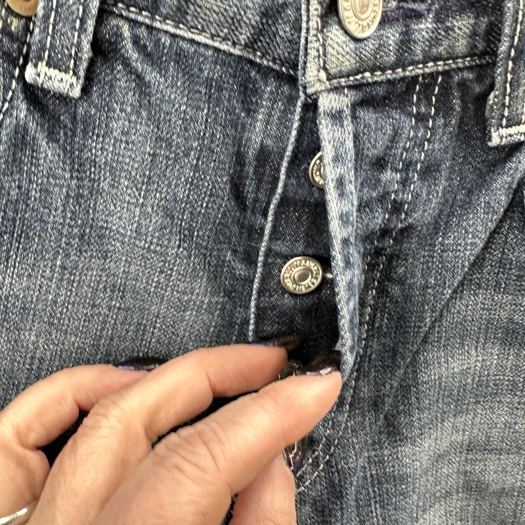 7 For All Mankind 7 For All Mankind Boot Cut Jeans Women 28 x 26 A Pocket Distressed Blue Size 28 Womens Jeans Size 28" / US 6 / IT 42 - 7 Thumbnail