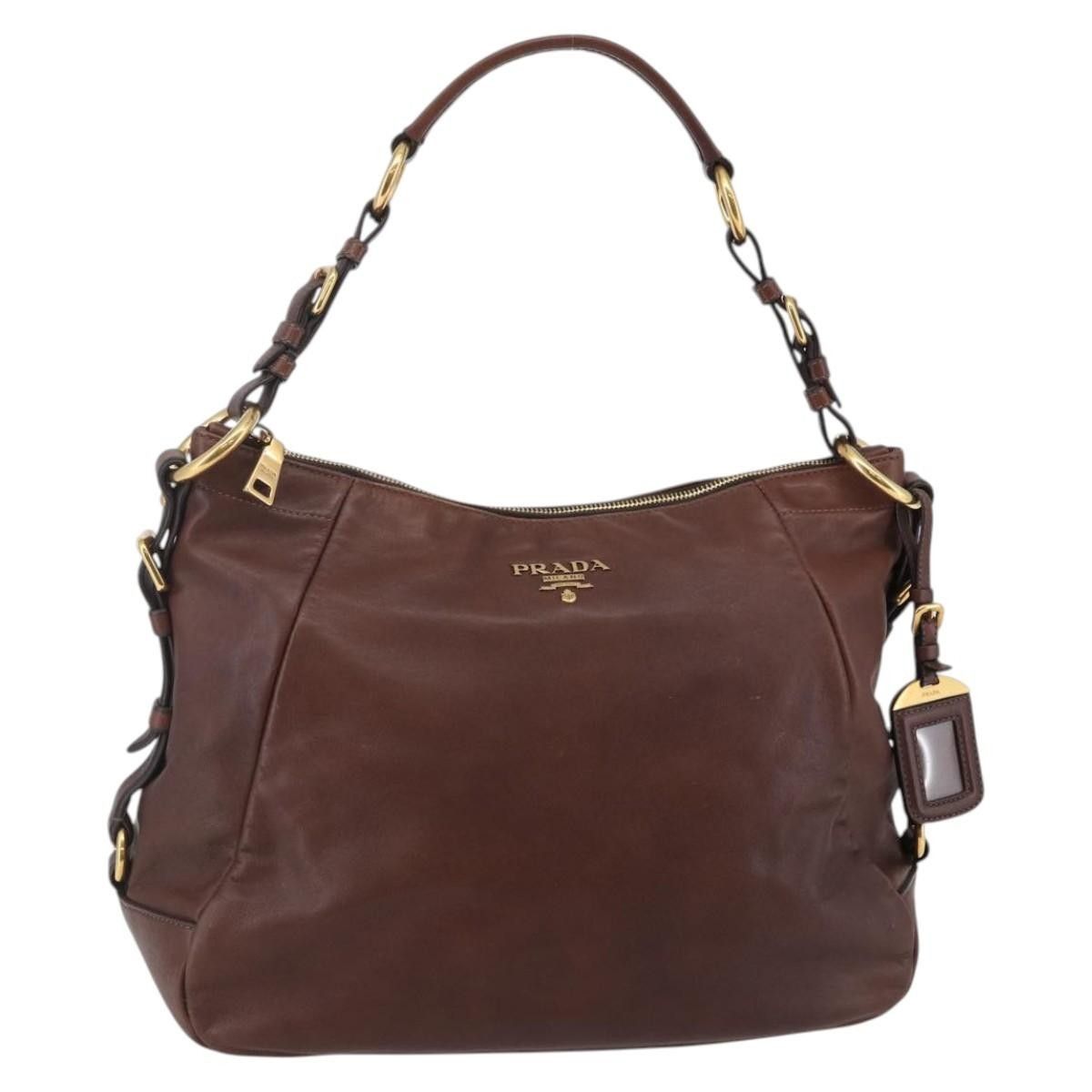 Prada Prada Zip Top Hobo Vitello Daino Size ONE SIZE - 1 Thumbnail