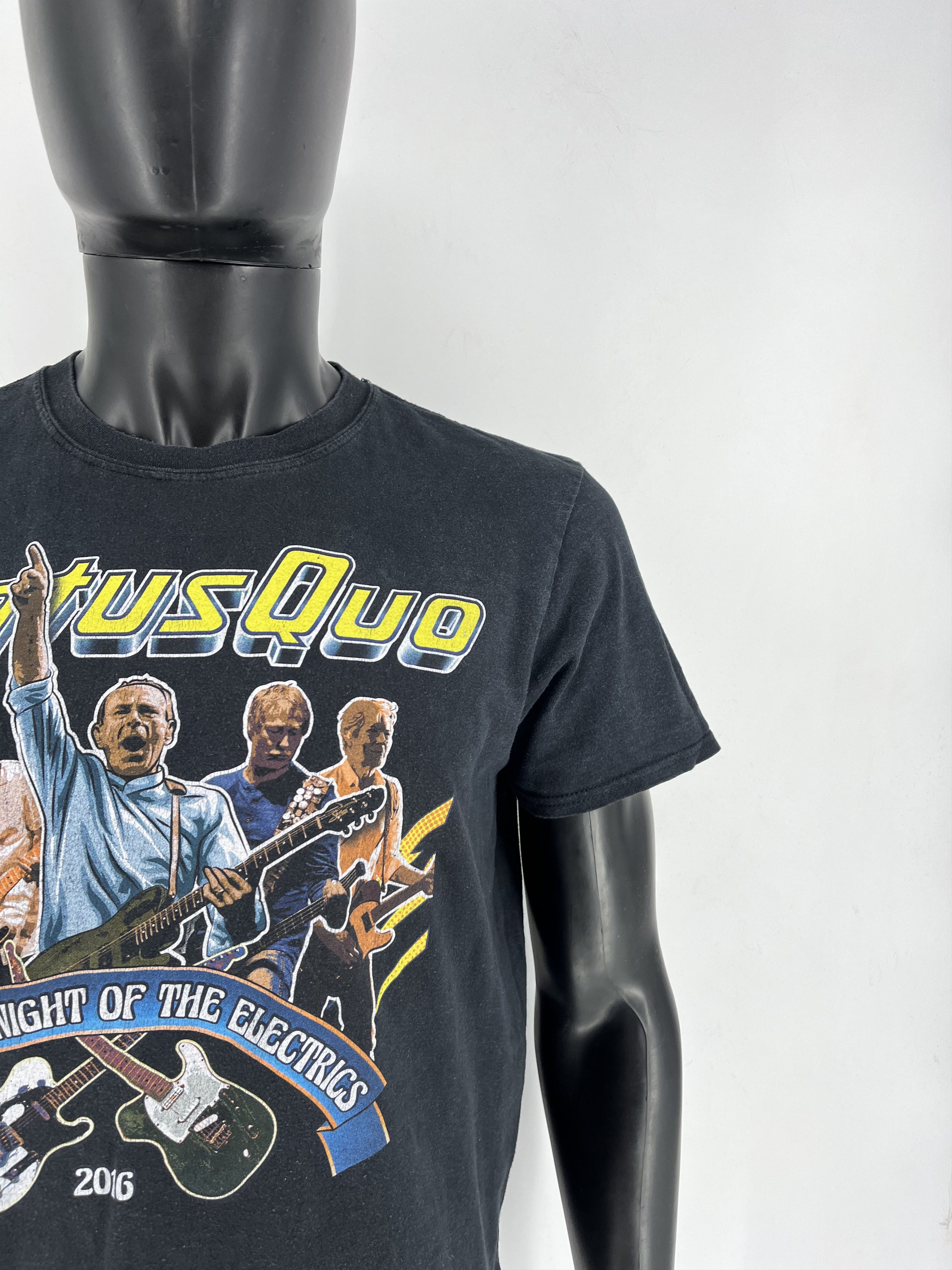 Band Tees × Vintage Soft Style Cotton - Short Sleeve T-Shirt - Status Quo 2016 Size US L / EU 52-54 / 3 - 7 Thumbnail