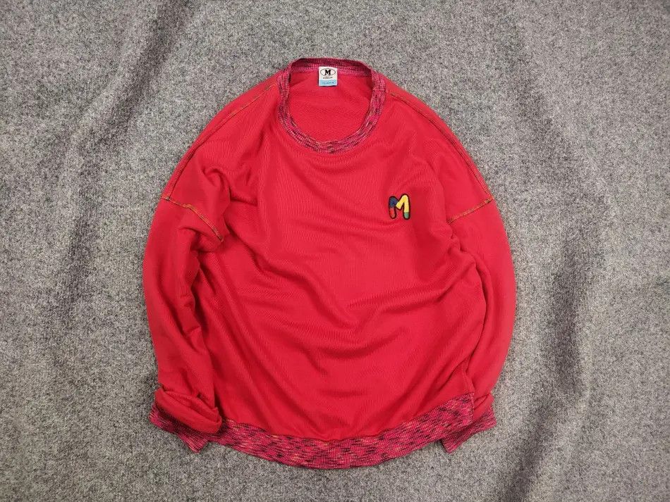 Missoni Design Minimalist Collection Red Crewneck Sweatshirt