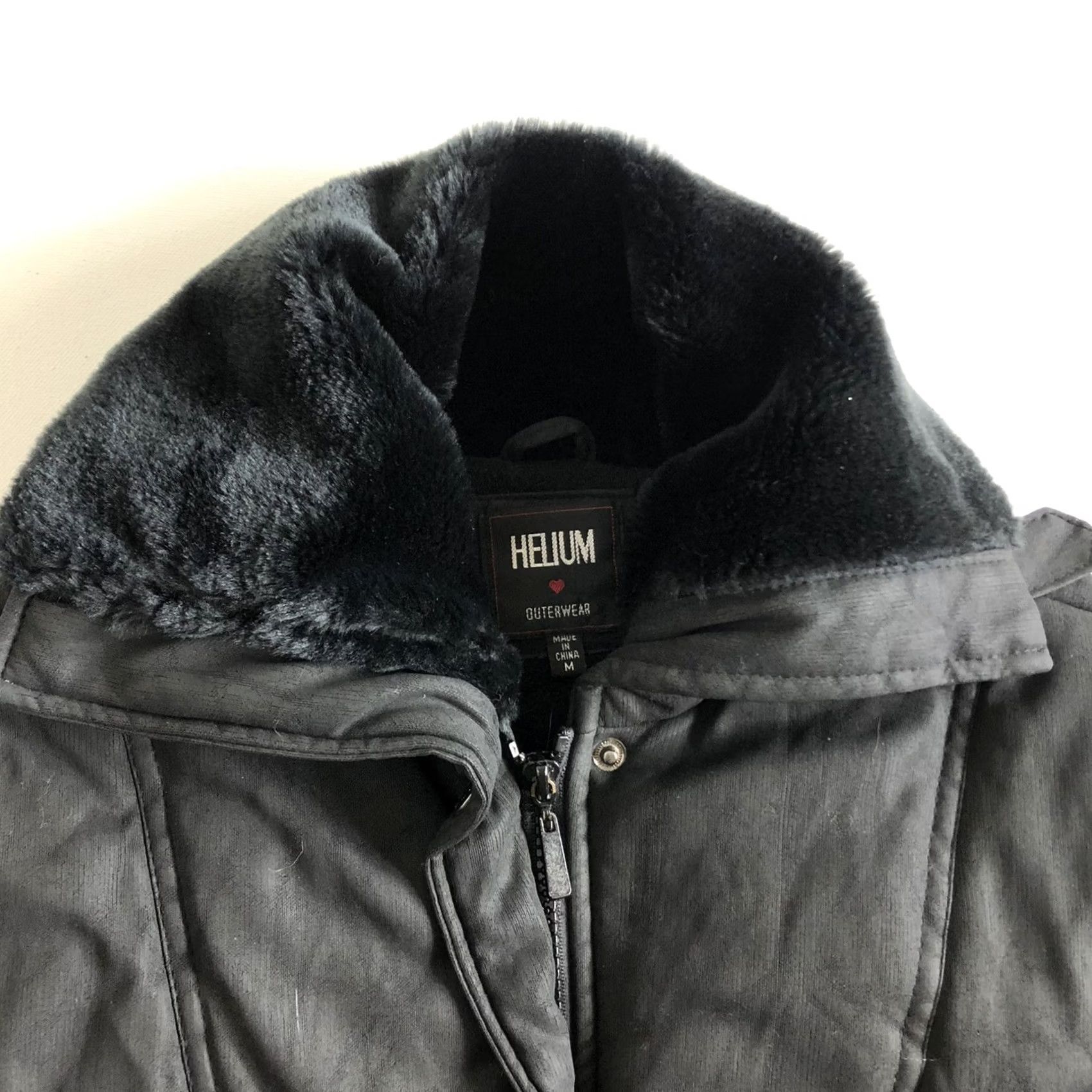 Vintage VINTAGE Helium Outerwear Womens Coat Fur Fleece Lined Coat Jacket Black Medium Size M / US 6-8 / IT 42-44 - 3 Thumbnail