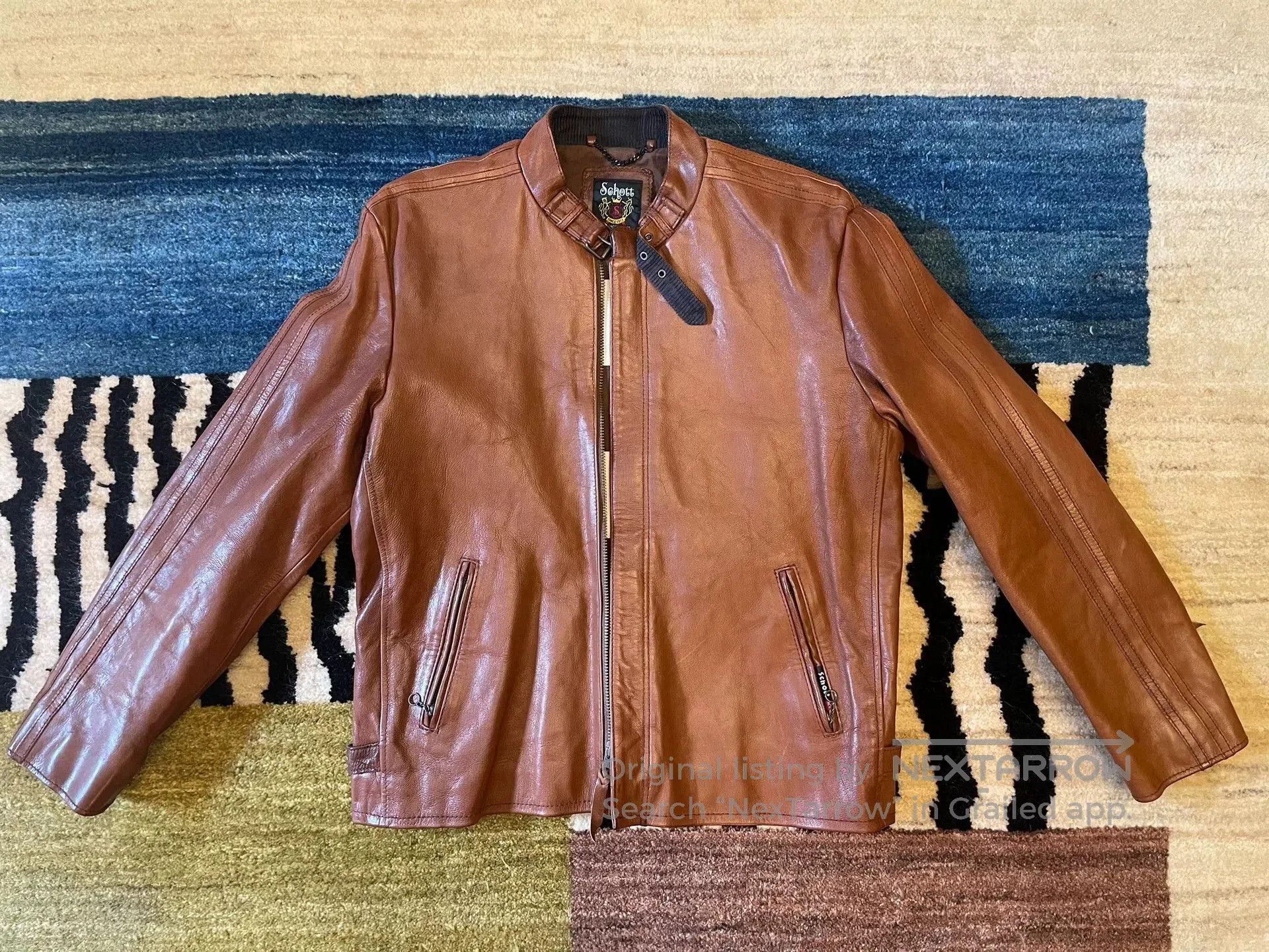 Schott Schott Goatskin Leather Moto Jacket. Size US XL / EU 56 / 4 - 1 Thumbnail
