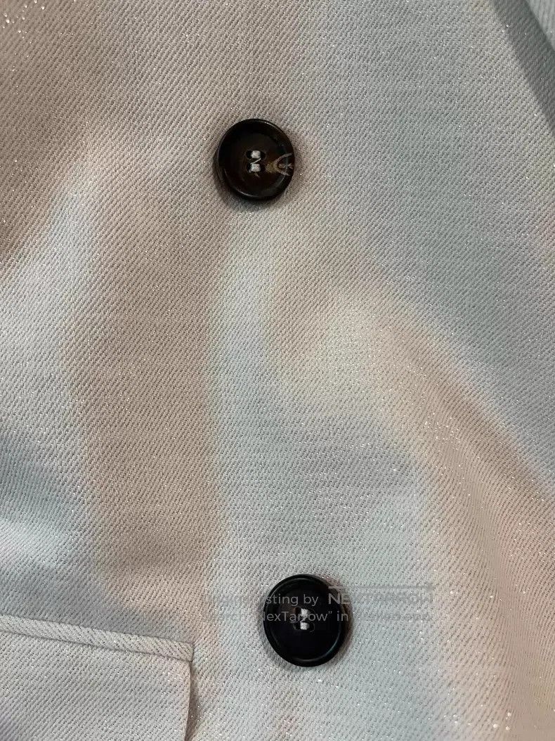 Brunello Cucinelli Brunello Cucinelli Pearlescent White Suit Jacket Size XXS / US 00 / IT 34 - 6 Thumbnail