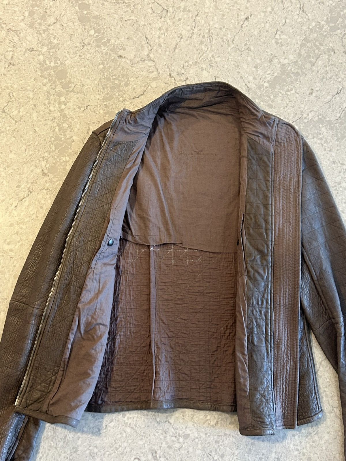 Rick Owens Rick Owens F/W 05 "MOOG" Heavy Lamb Leather Biker Jacket Size US XL / EU 56 / 4 - 8 Thumbnail