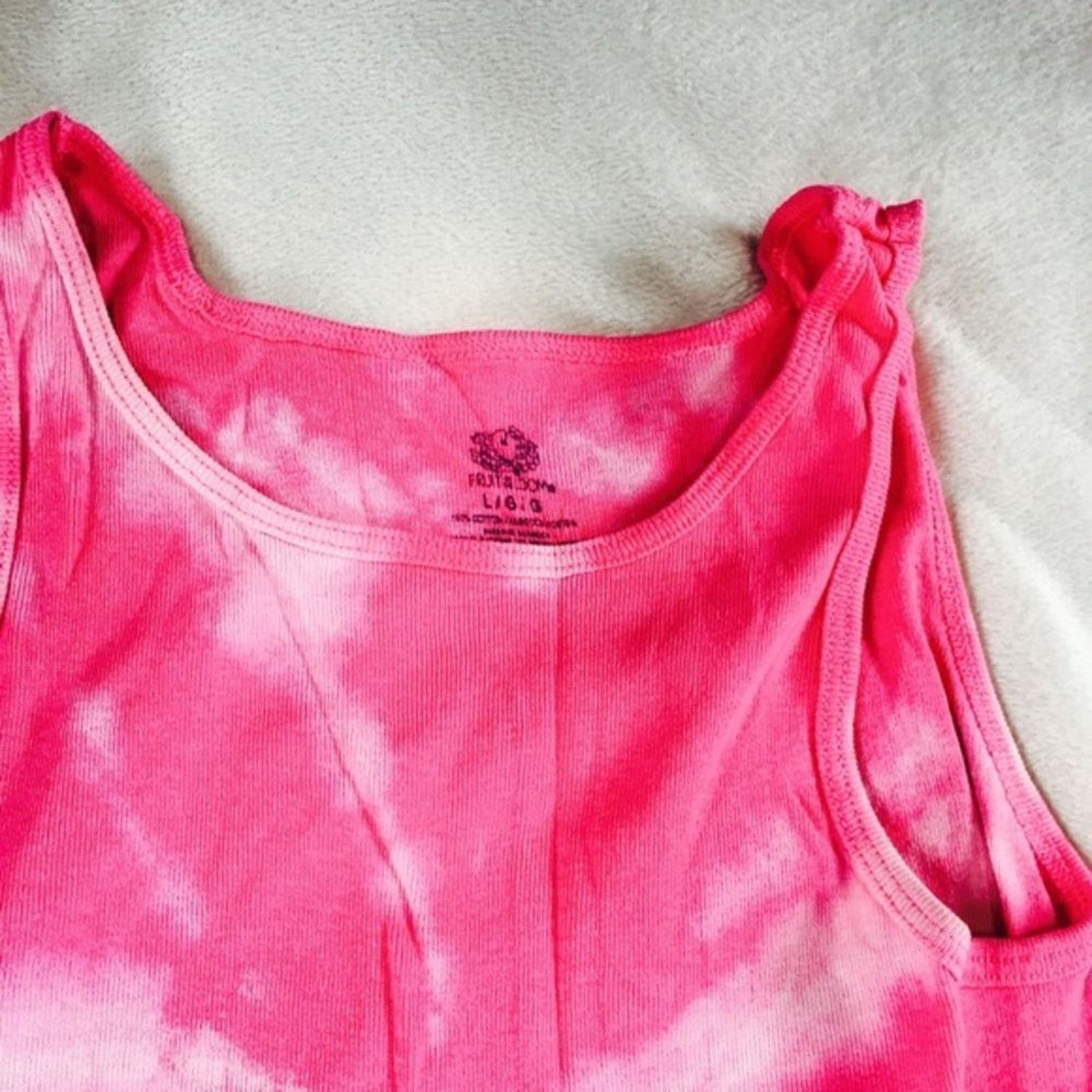 Fruit Of The Loom Dyes by MacKay Pink Tie-Dye Tank Top | Sz YL Size XS / US 0-2 / IT 36-38 - 3 Thumbnail