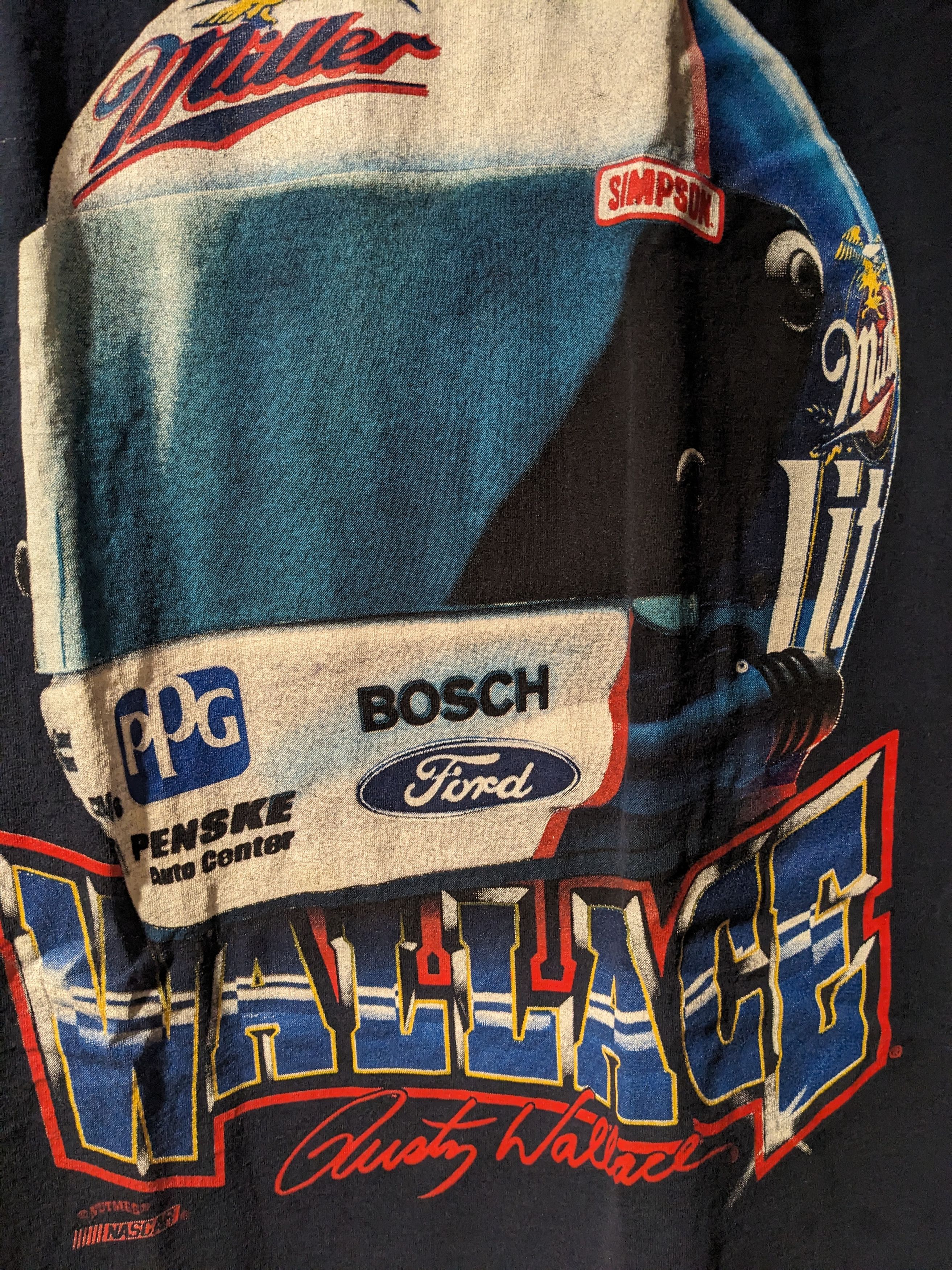 Nutmeg × Vintage Vintage 90s Rusty Wallace Nascar Racing Speedway T-Shirt Size US L / EU 52-54 / 3 - 2 Thumbnail