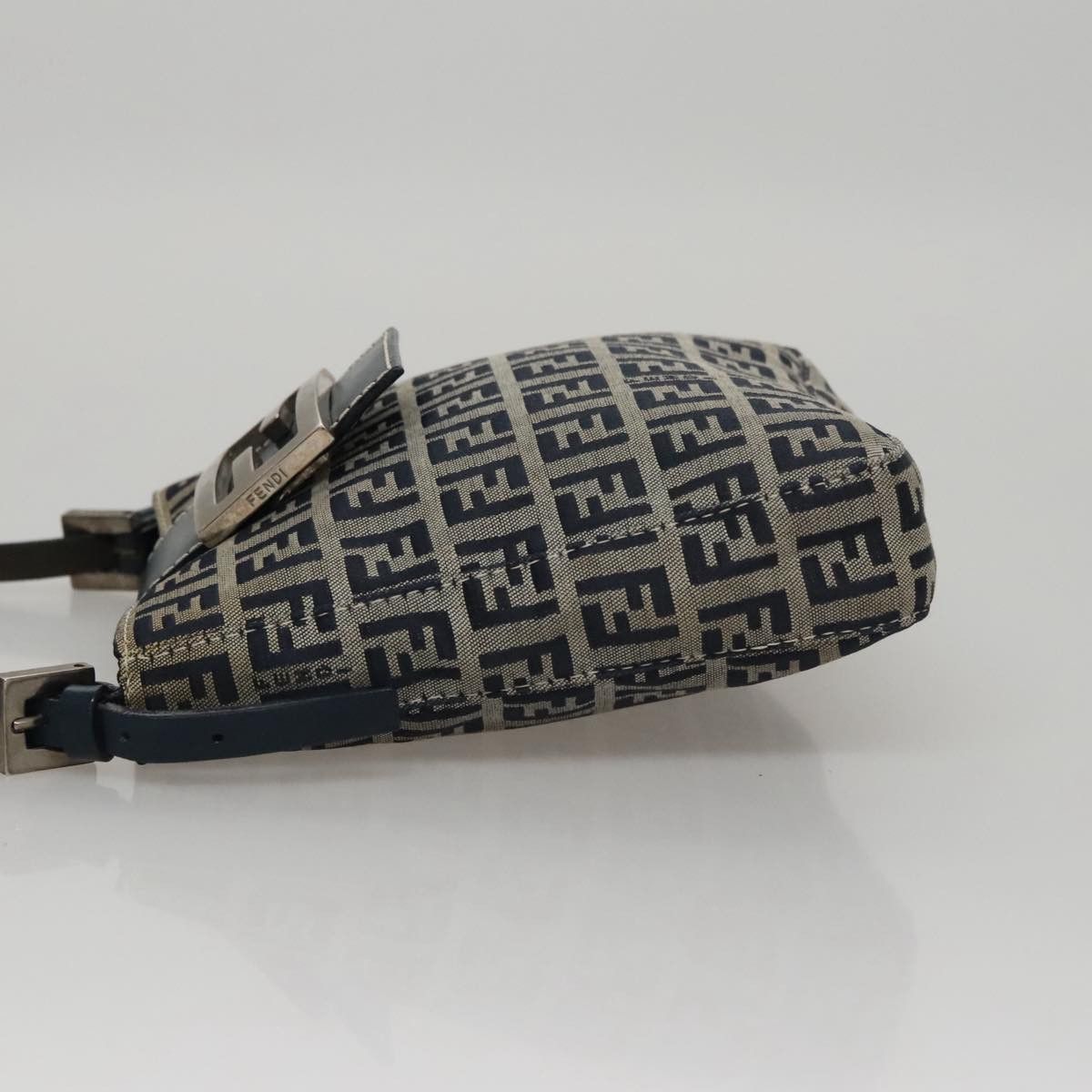 Fendi FENDI Zucchino Canvas Hand Bag Navy Silver Size ONE SIZE - 6 Thumbnail
