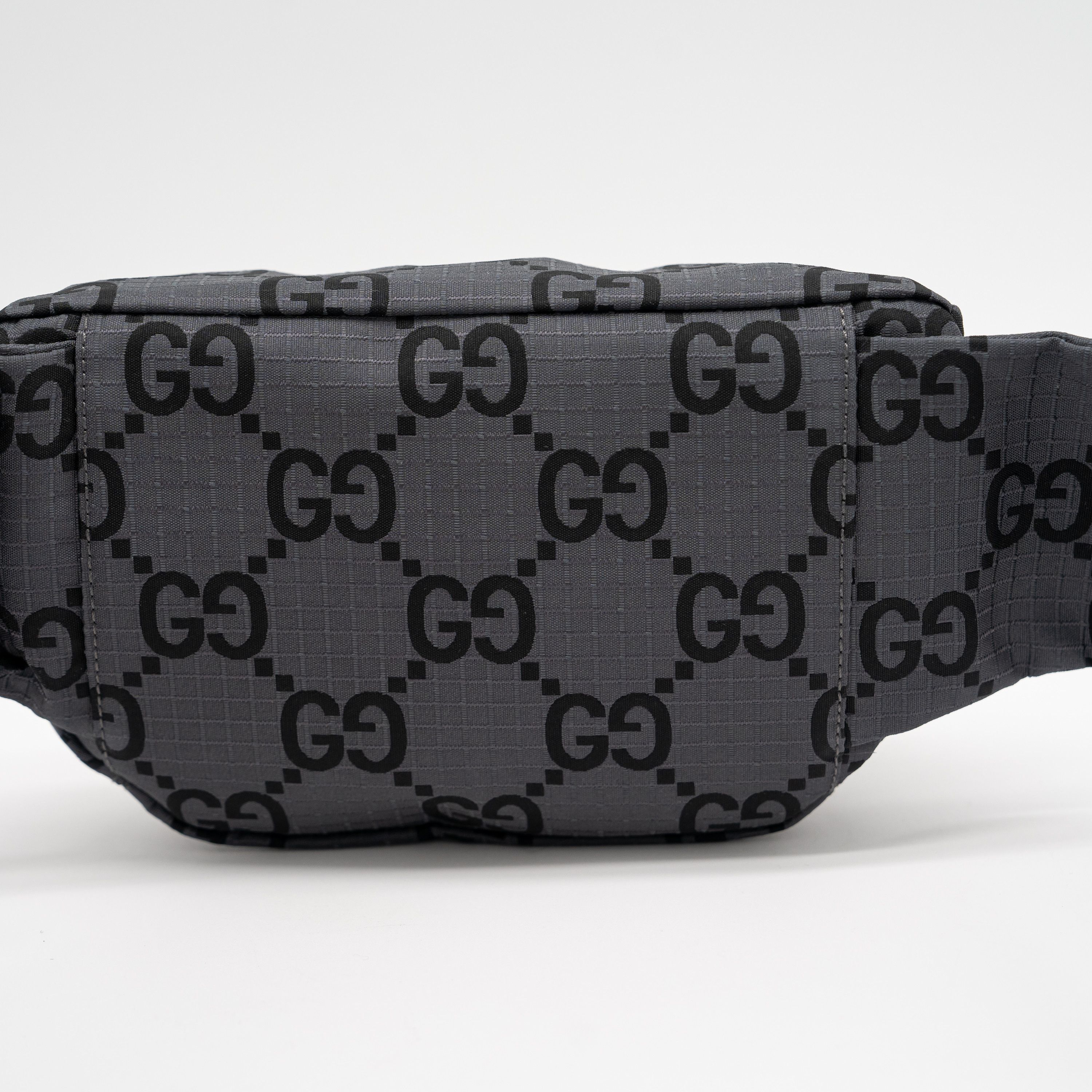 Gucci Gucci Grey GG Nylon Ripstop Belt Bag Black Size ONE SIZE - 4 Thumbnail