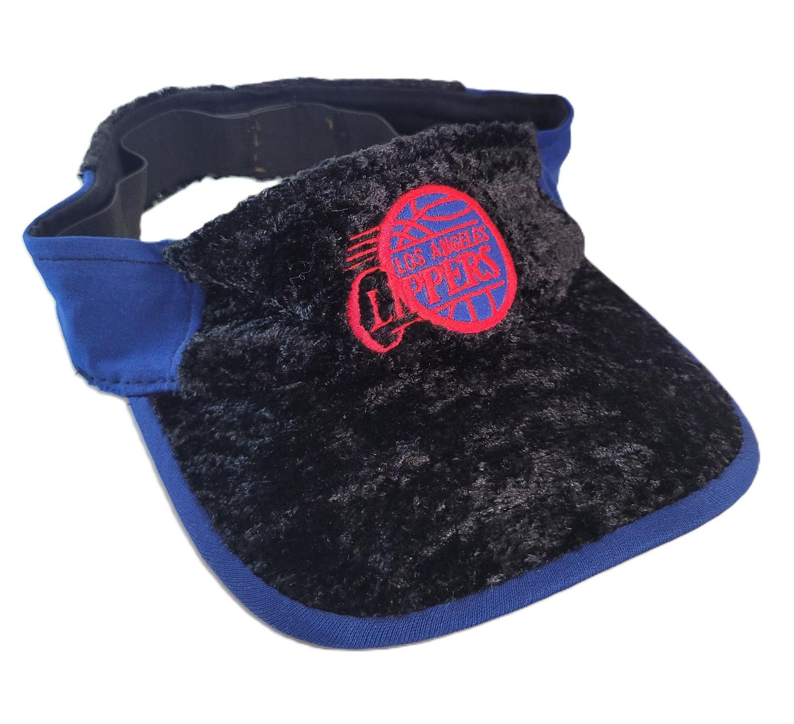 Other LA Clippers Plush Visor Black Blue Elastic Band NBA - NEW Size ONE SIZE - 1 Thumbnail