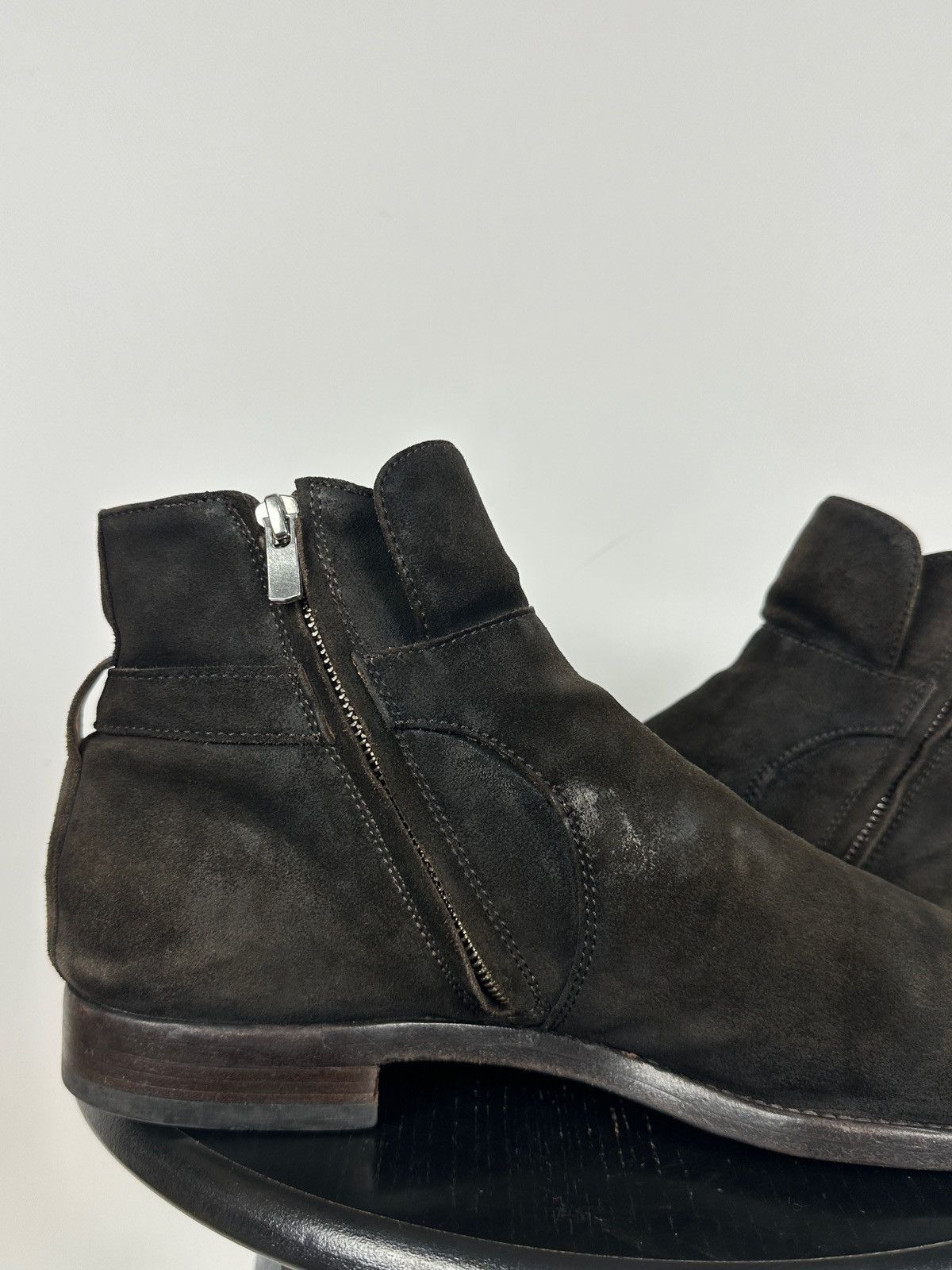 Officine Creative Officine Creative Brown Suede Biker Buckle Strap Boots Size US 10 / EU 43 - 18 Thumbnail