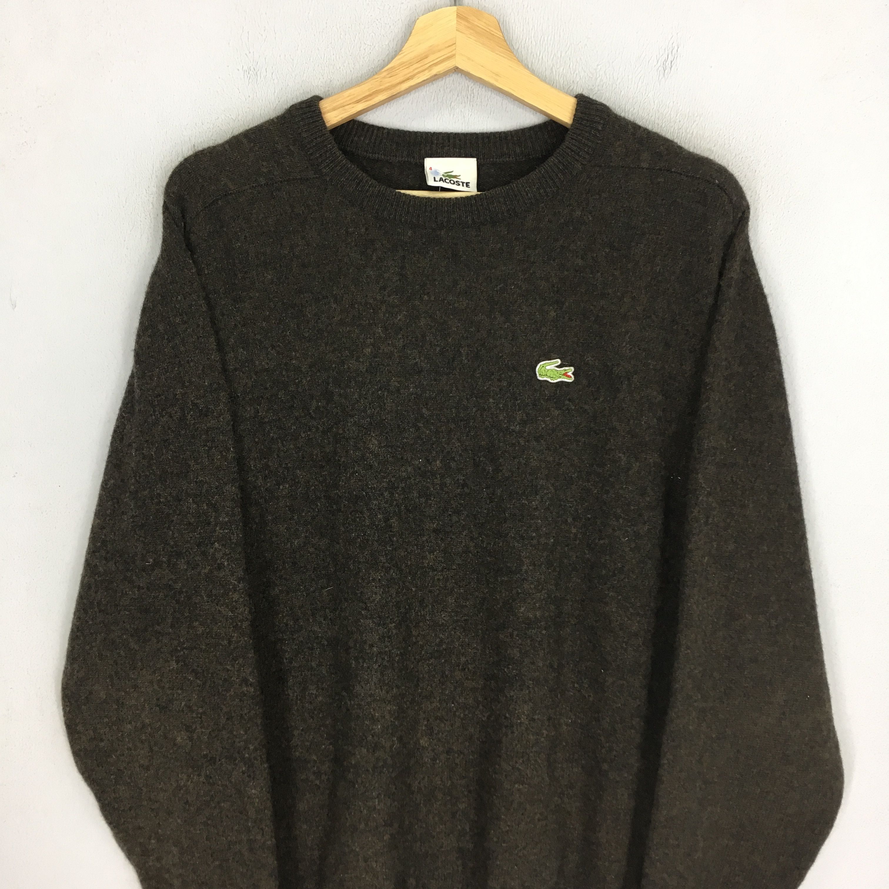 Lacoste Vintage Lacoste Cable Knitted Wool Sweater Size US M / EU 48-50 / 2 - 3 Thumbnail