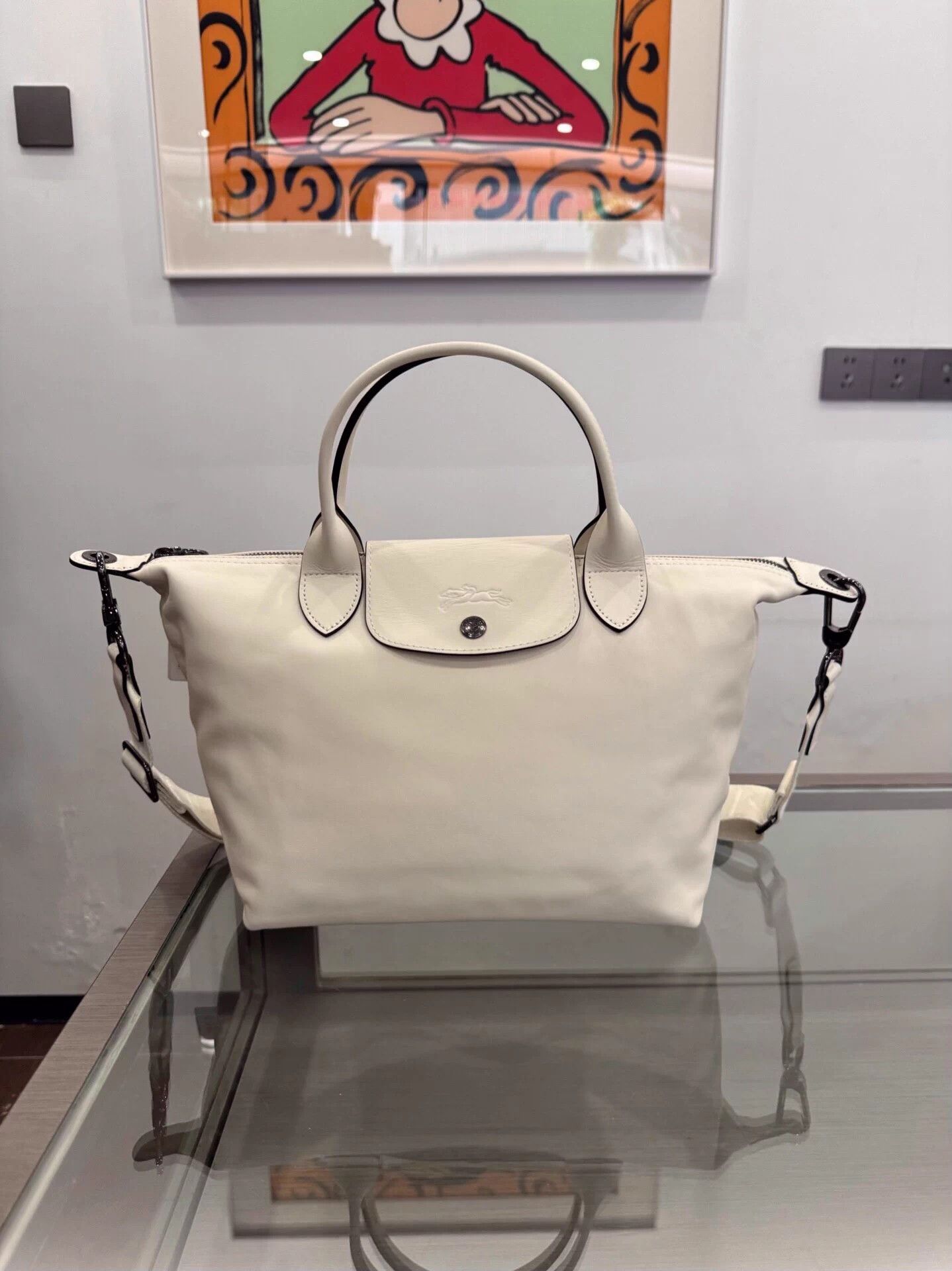 Longchamp Longchamp Le Pliage Xtra ivory crossbody shoulder bag Size ONE SIZE - 1 Thumbnail