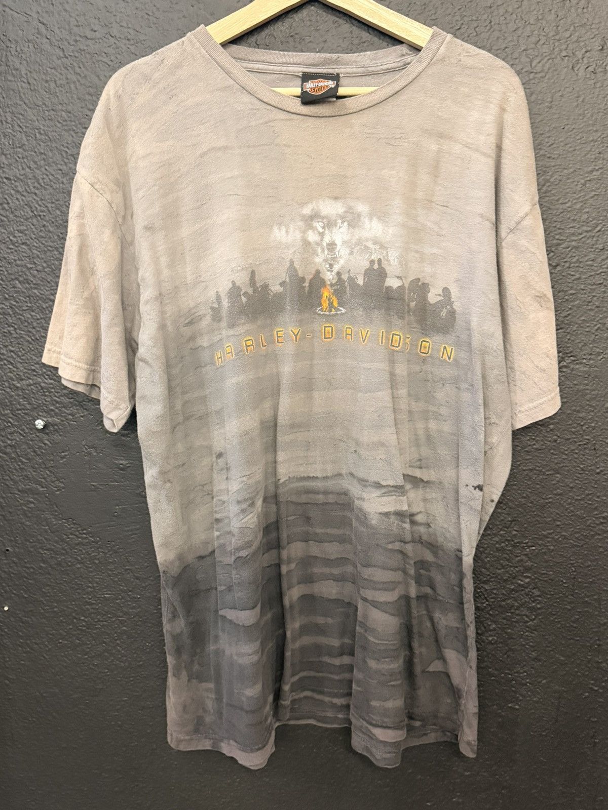 Vintage Vintage all over print harley davidson tee Size US XL / EU 56 / 4 - 1 Thumbnail