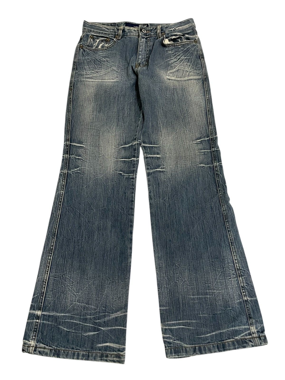 Hysteric Glamour Eloico japan Super flared Acid Wash denim Size US 31 - 1 Thumbnail