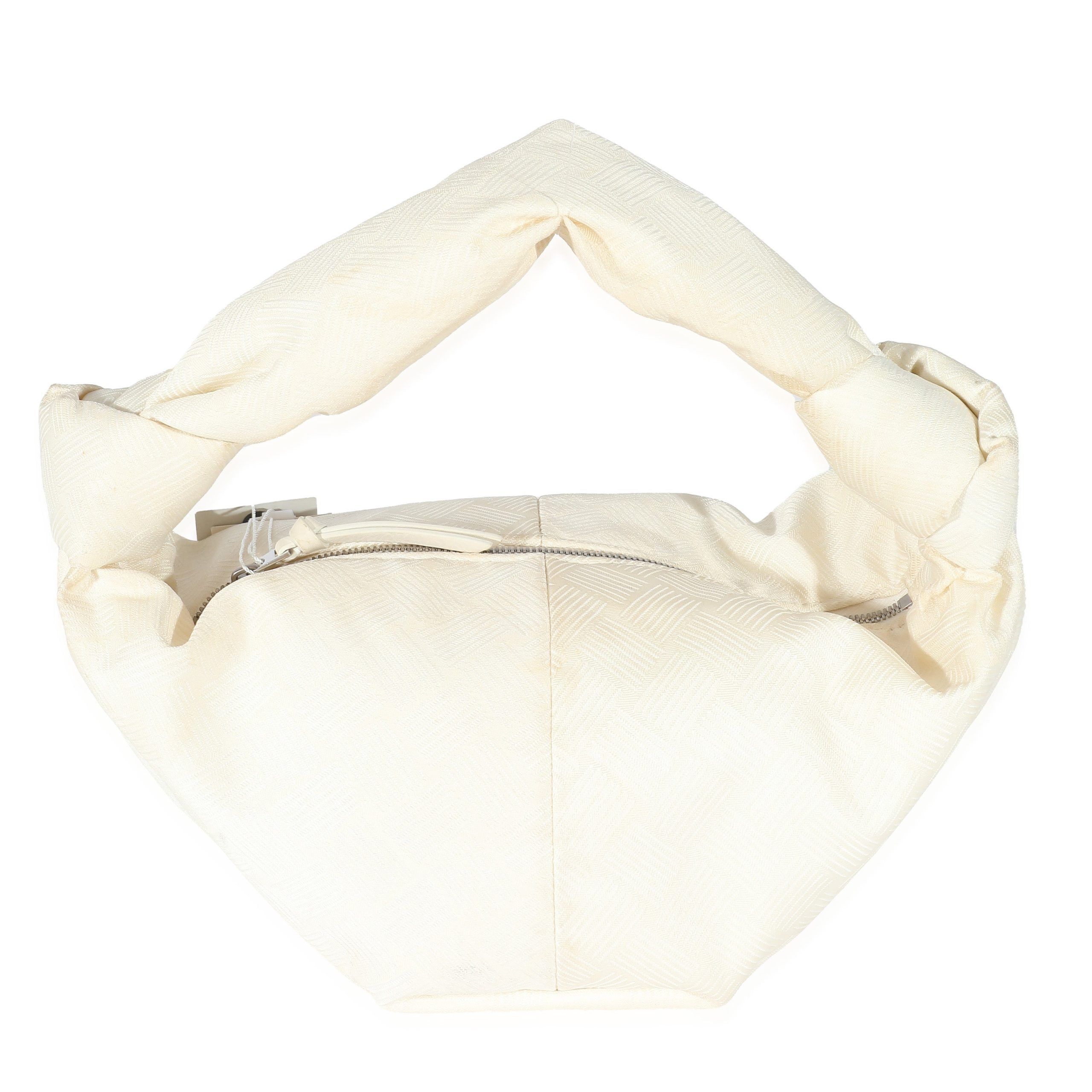 image of Bottega Veneta White Canvas Jodie Bag, Women's