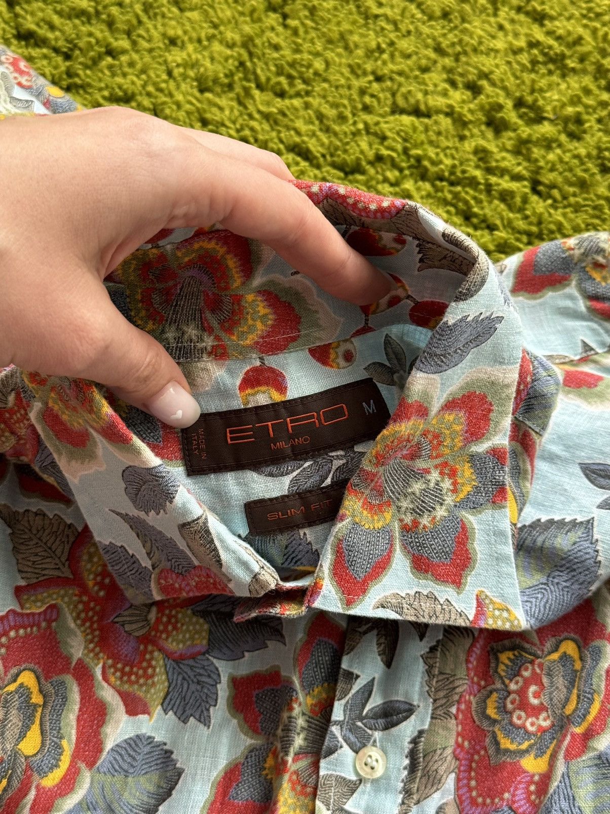 Designer × Etro Etro 100% linen iconic floral pattern buttons up shirt Size US M / EU 48-50 / 2 - 3 Thumbnail