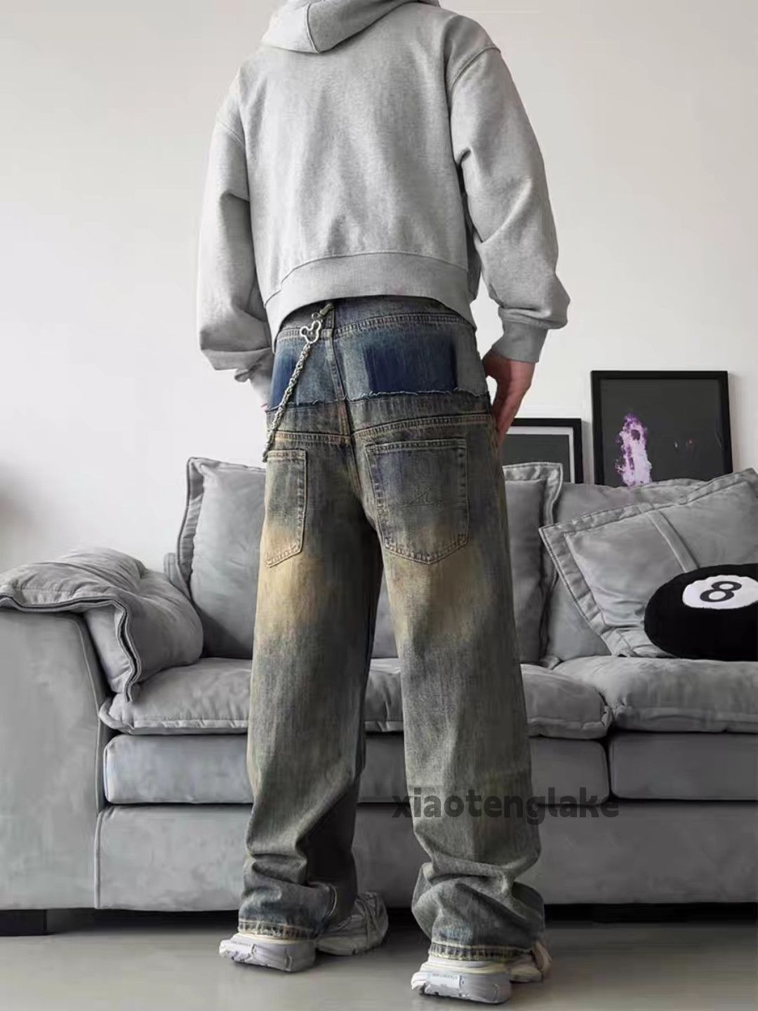 Jean × Vintage unisex washed faded cleanfit punk grunge hiphop jeans Size US 30 / EU 46 - 5 Thumbnail