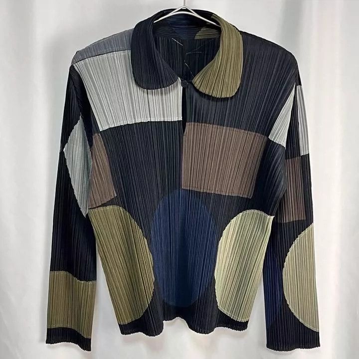 Issey Miyake Issey Miyake Geometric patchwork top Size L / US 10 / IT 46 - 1 Thumbnail