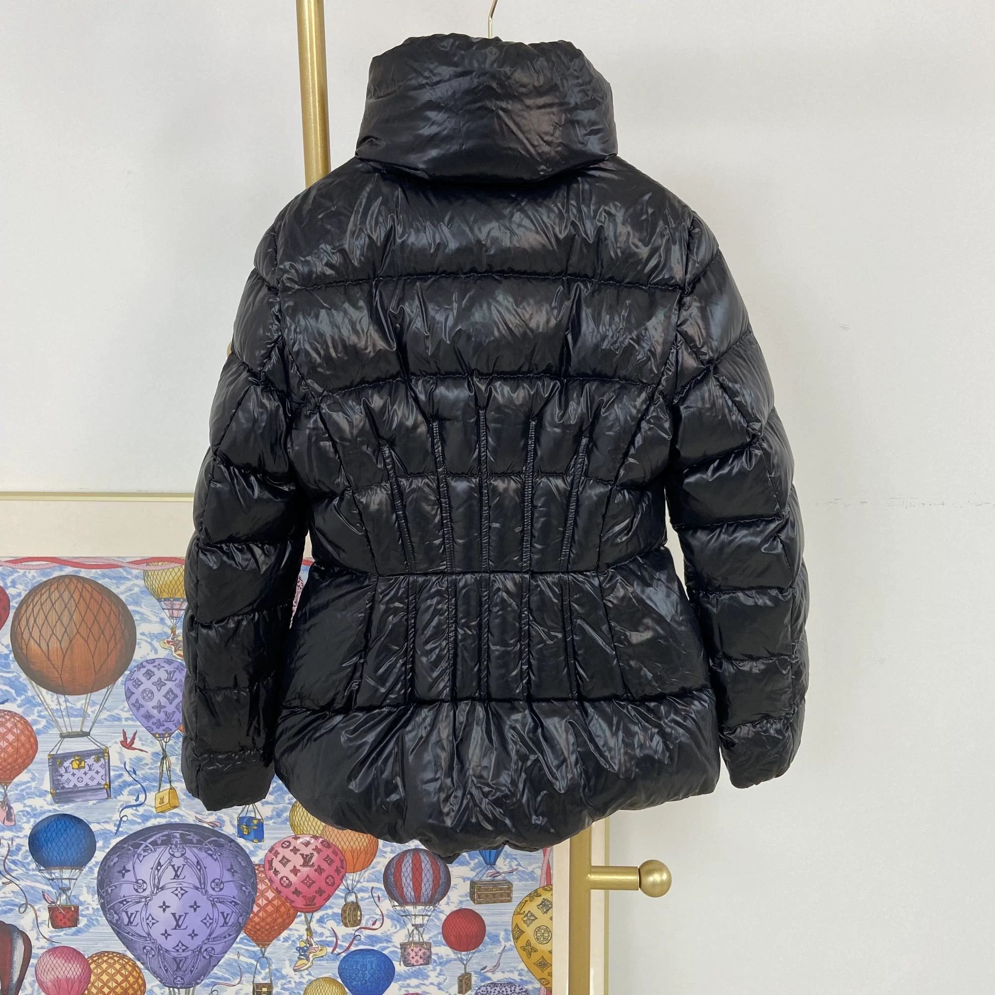 Moncler Moncler Black Waist-Cinched Long-Sleeve Puffer Jacket 3 Size L / US 10 / IT 46 - 2 Thumbnail