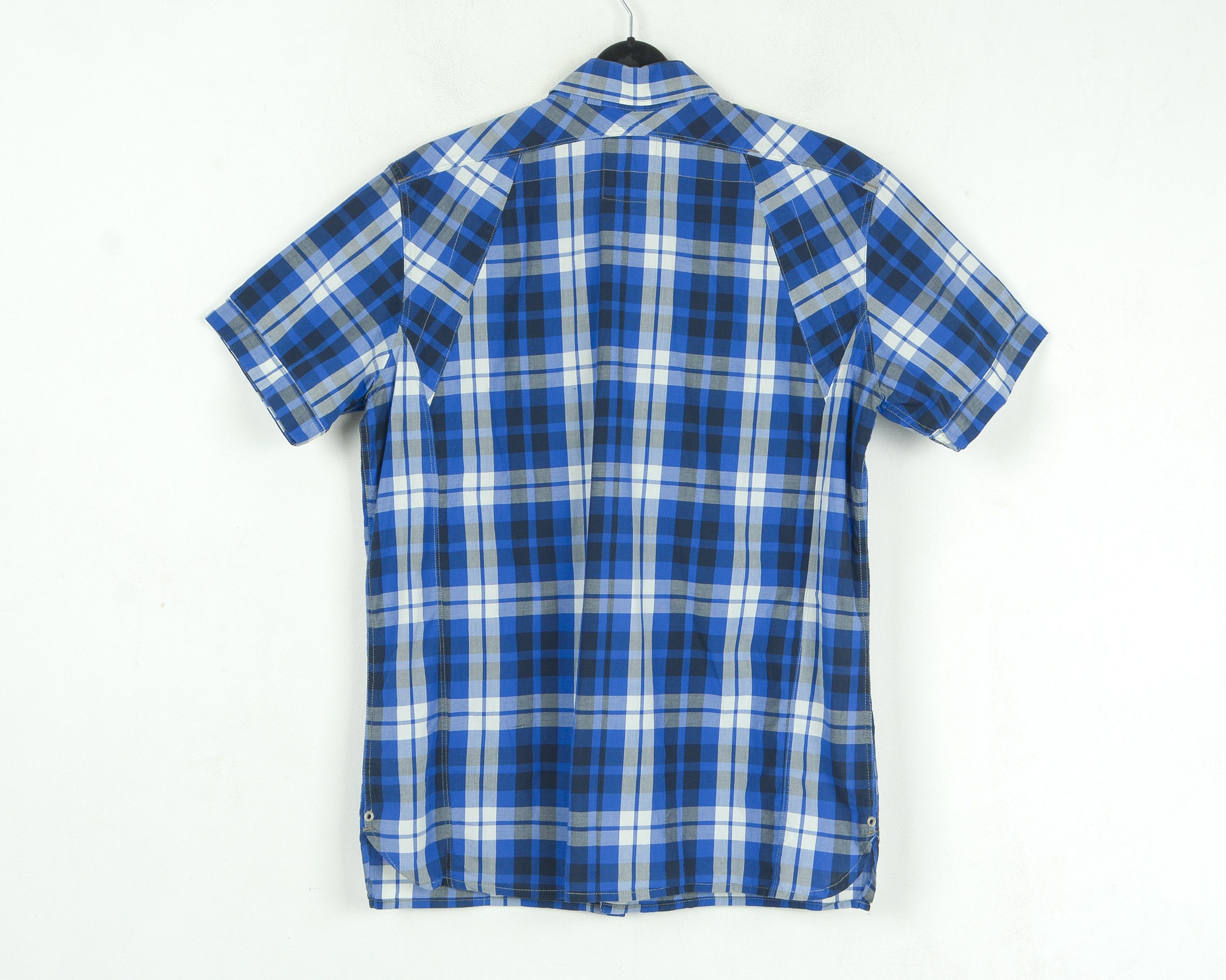 G-Star Tunn Hillstand Shirt M Short Sleeved Casual Checked Blue Top Size US M / EU 48-50 / 2 - 3 Thumbnail