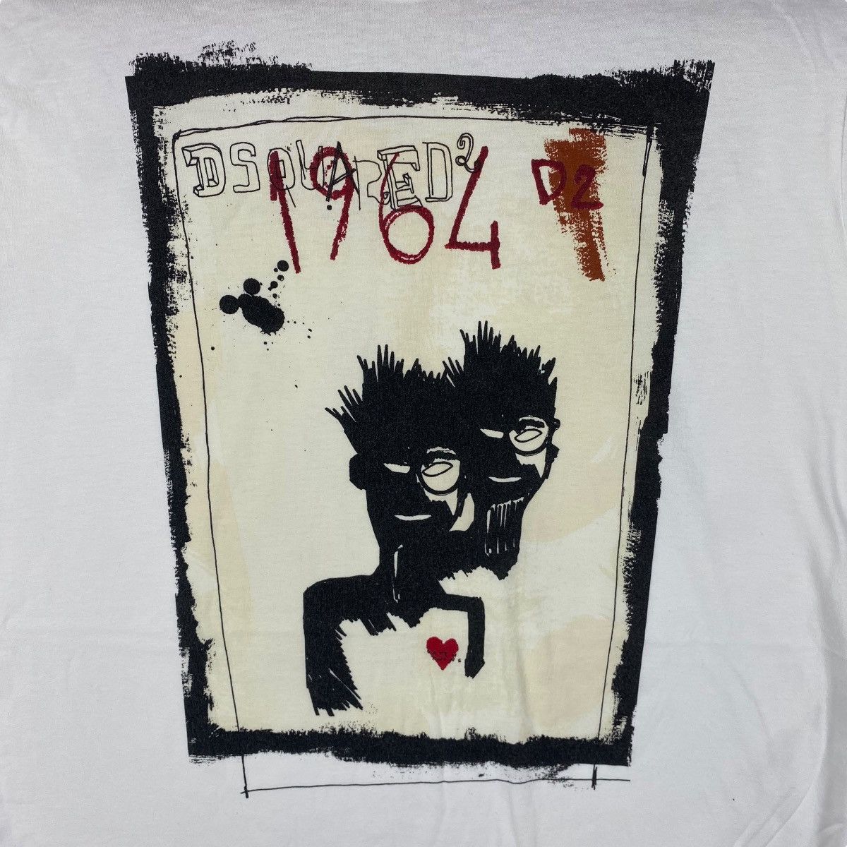 Dsquared2 × Jean-Michel Basquiat DSQUARED 2 Jean-Michel Basquiat 1964 Art Tee Shirt Size US XL / EU 56 / 4 - 2 Thumbnail