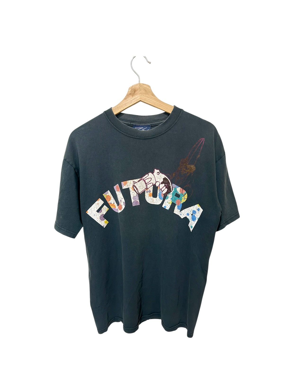 Vintage Vintage 00s Futura Graffiti Anvil T Shirt Size US L / EU 52-54 / 3 - 1 Thumbnail