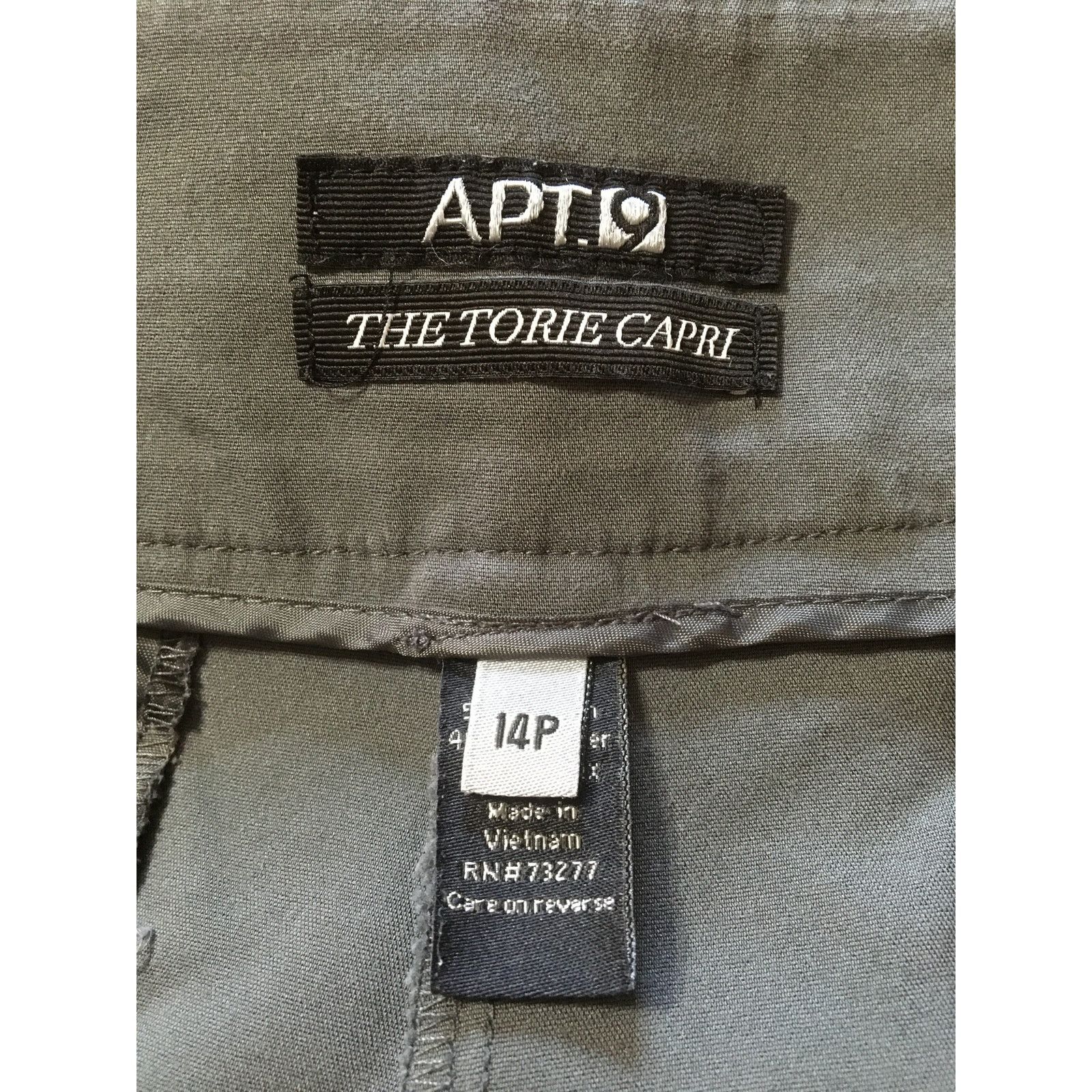 Apt. 9 APT. Nine The Tory Capri Size 14P Women’s Gray Faux Pockets Size 36" / US 14 / IT 50 - 5 Thumbnail