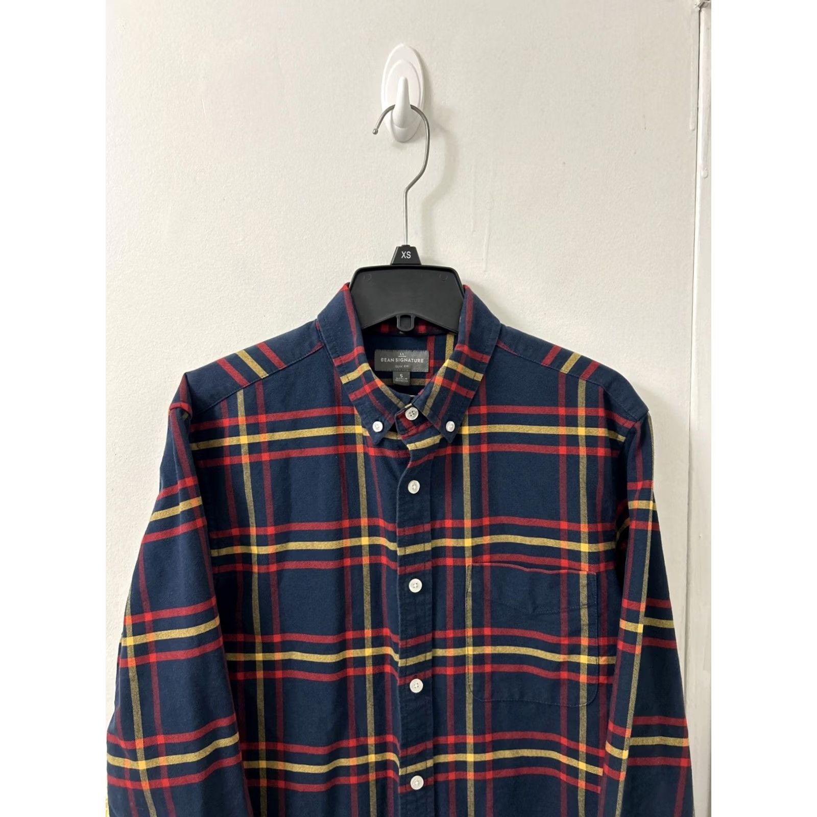 Vintage VINTAGE LL BEAN Signature Shirt Mens S Blue Oxford Plaid Slim Fit Button Down L/S 300556 Size US S / EU 44-46 / 1 - 2 Thumbnail