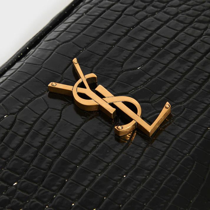 Saint Laurent Paris o1bcso1str0325 Size: OS/Lou In Crocodile Embossed in Black Size ONE SIZE - 5 Thumbnail