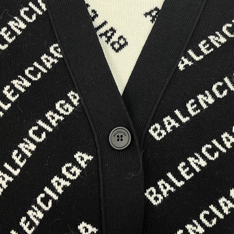 Balenciaga Balenciaga black full print bullet screen cardigan-2506 Size US M / EU 48-50 / 2 - 8 Thumbnail