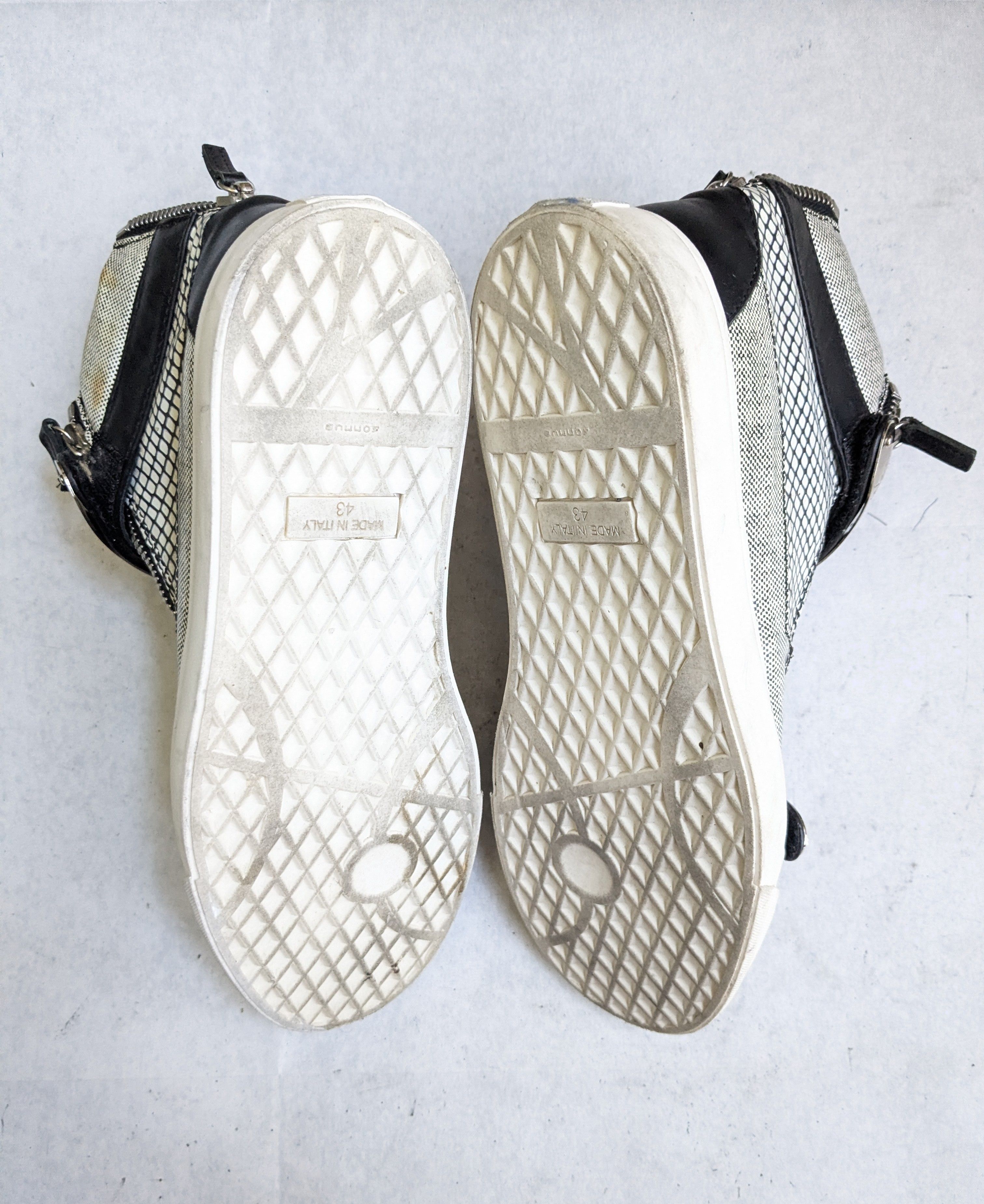 Giuseppe Zanotti Giuseppe Zanotti Sneakers Black White 10 43 High Top Leather Size US 10 / EU 43 - 14 Thumbnail