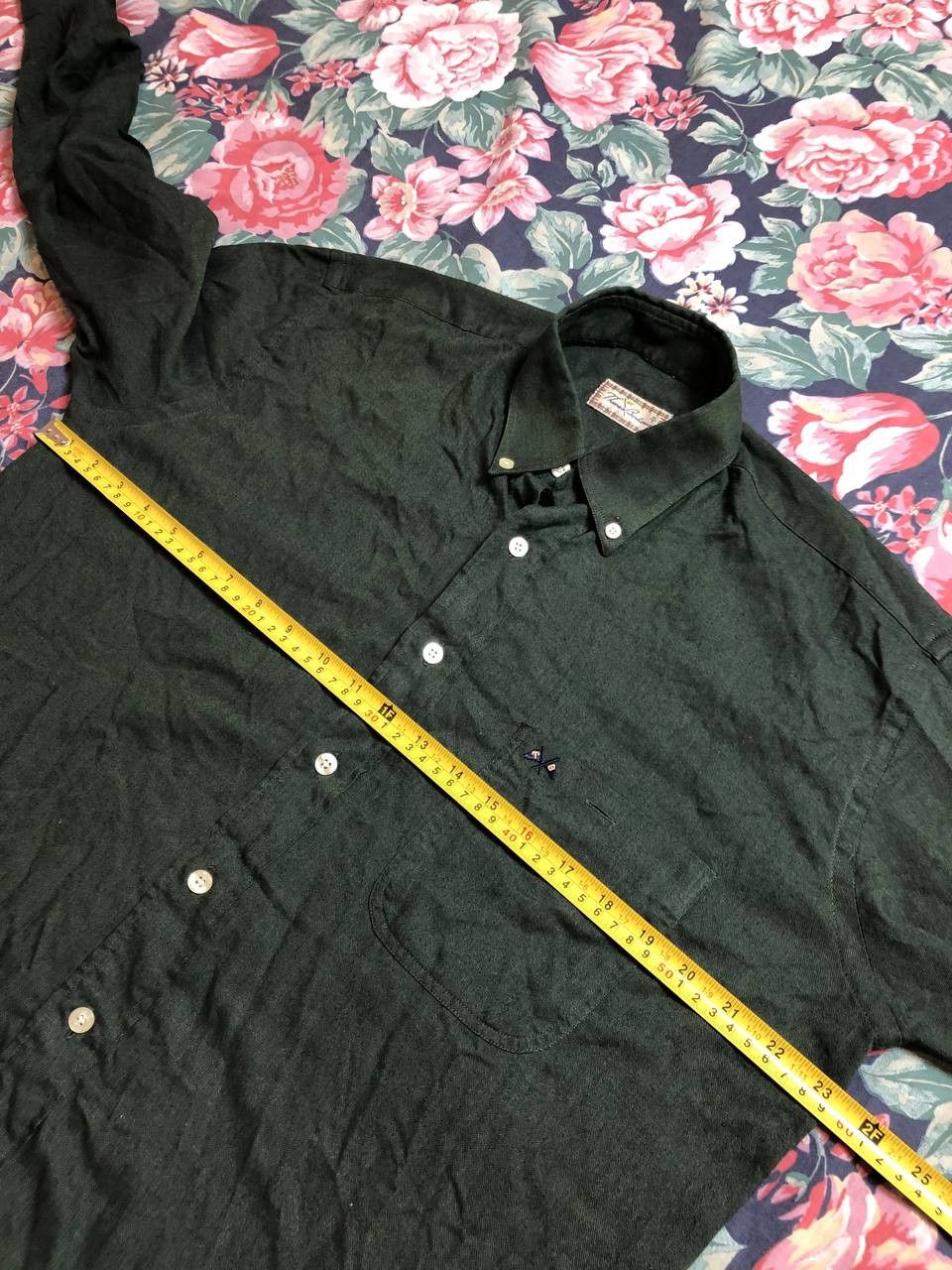 Burberry Vintage THOMAS BURBERRY Forest Green Long Sleeve Button Up Size US XXL / EU 58 / 5 - 8 Thumbnail